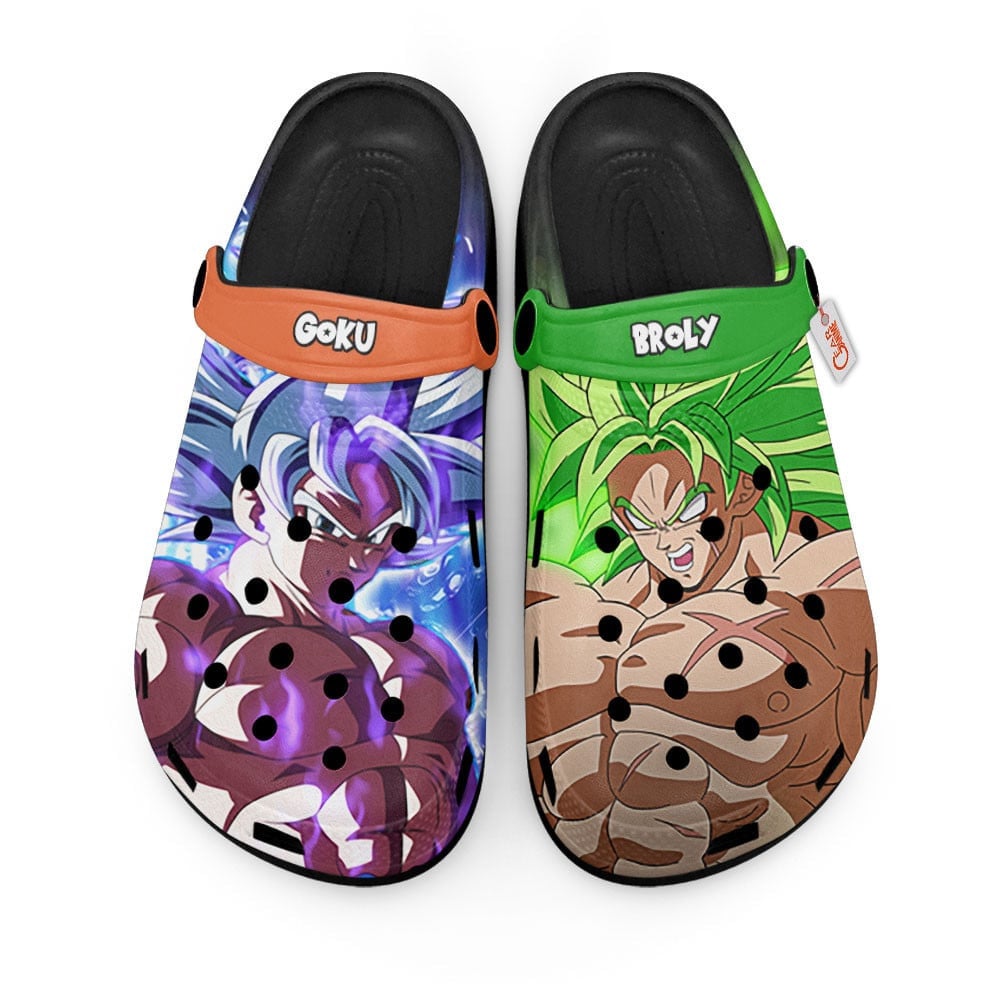 Son Goku vs Broly Dragon Ball Anime Crocs Crocband Clogs Shoes Comfortable For Men Women and Kids