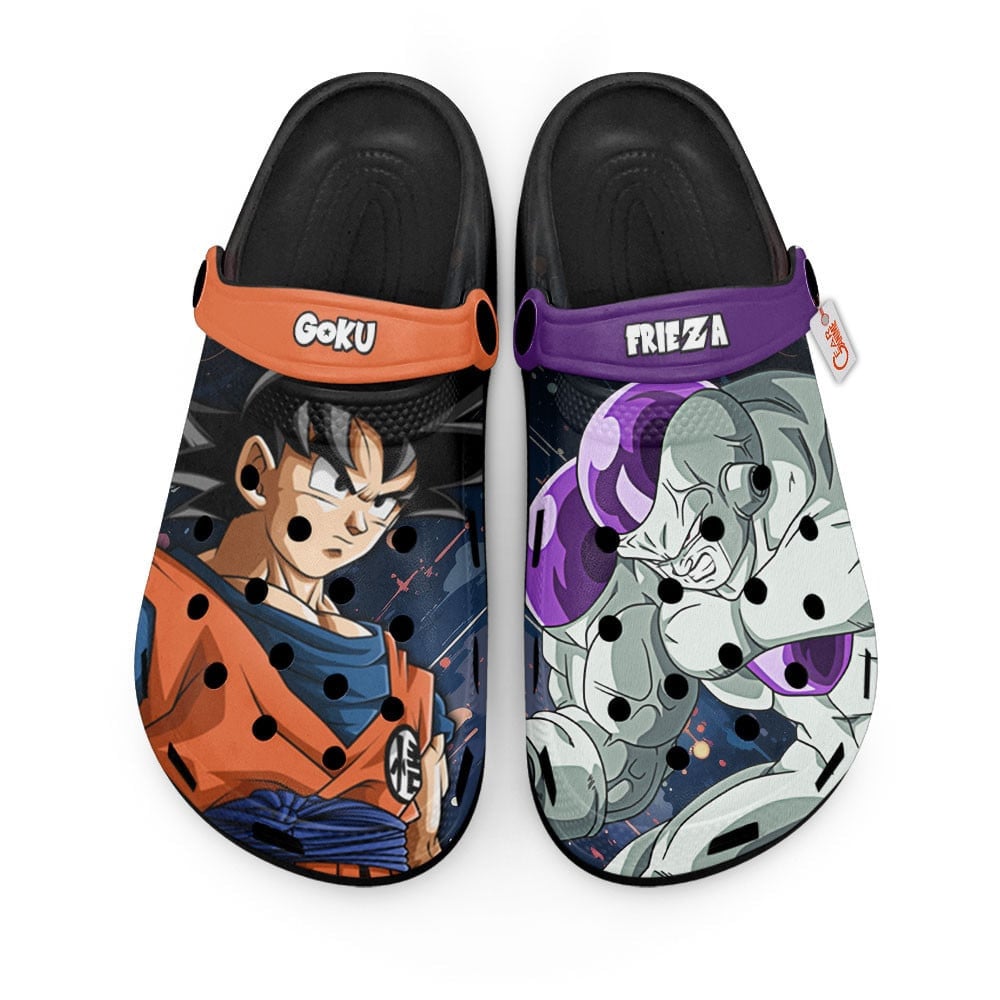 Son Goku vs Frieza Dragon Ball Anime Crocs Crocband Clogs Shoes Comfortable For Men Women and Kids