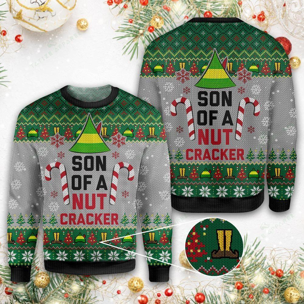Son Of A Nut Cracker Ugly Christmas Sweater Adult 3D Funny Matching for family