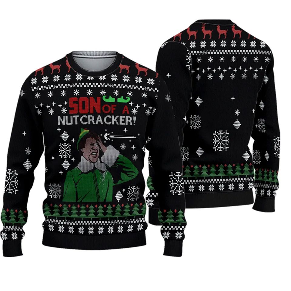 Son Of A Nutcracker Ugly Christmas Sweater, Xmas 3D Sweater