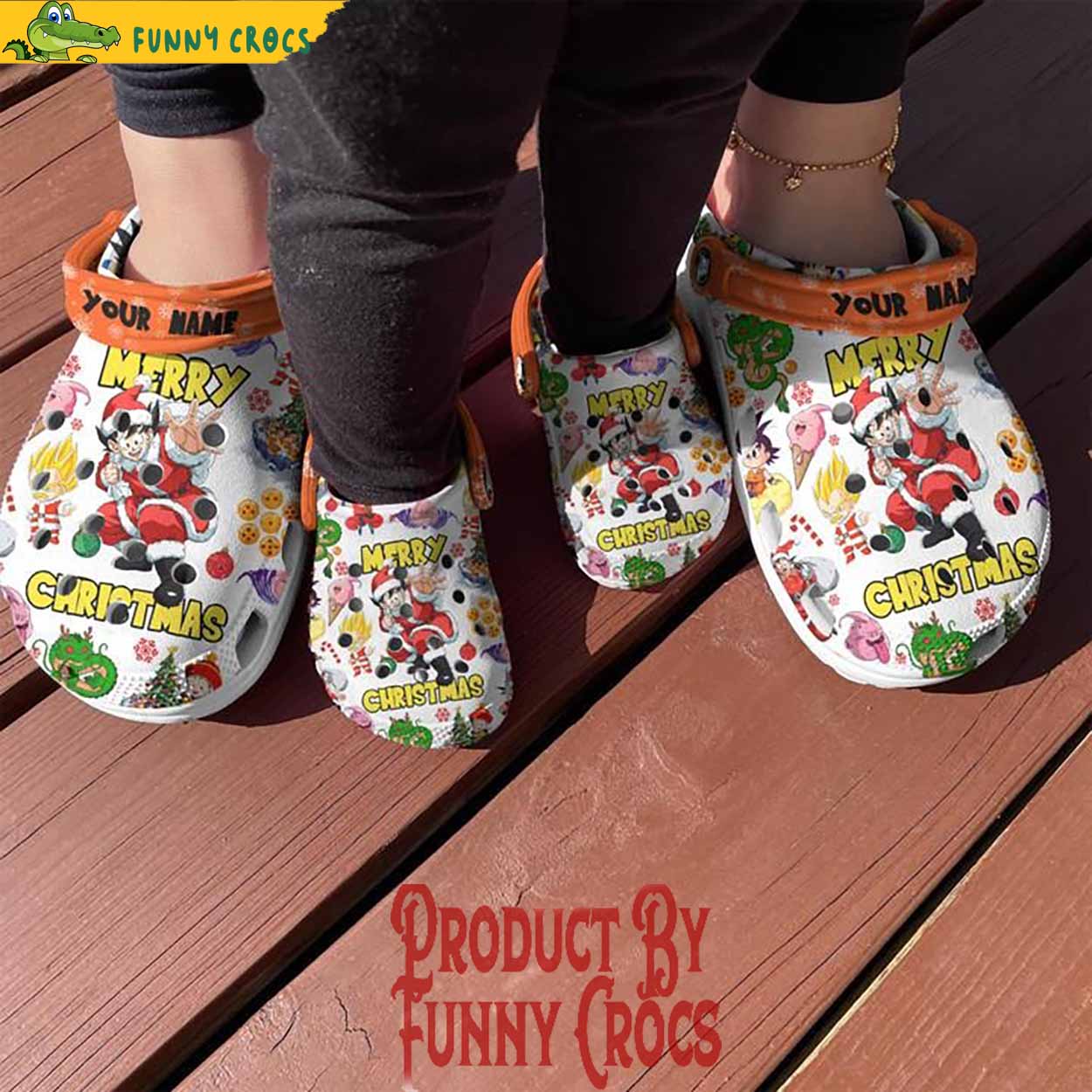 Songoku Santa Dragon Ball Anime Christmas Crocs Crocband Clogs Shoes Comfortable For Men Women and Kids - Image 4