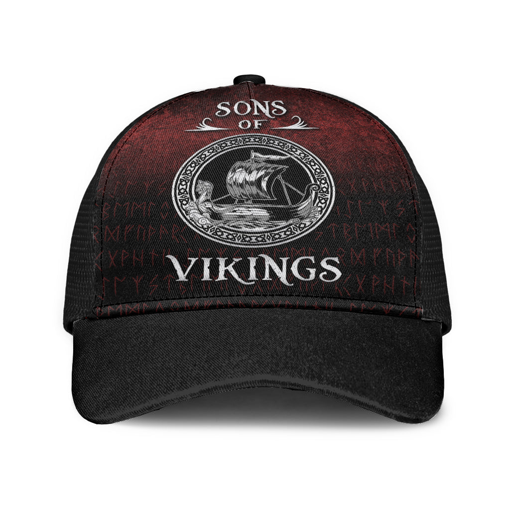 Sons of Vikings Mesh Back Cap Trucker Hats Custom Hats Gifts For Men & Women
