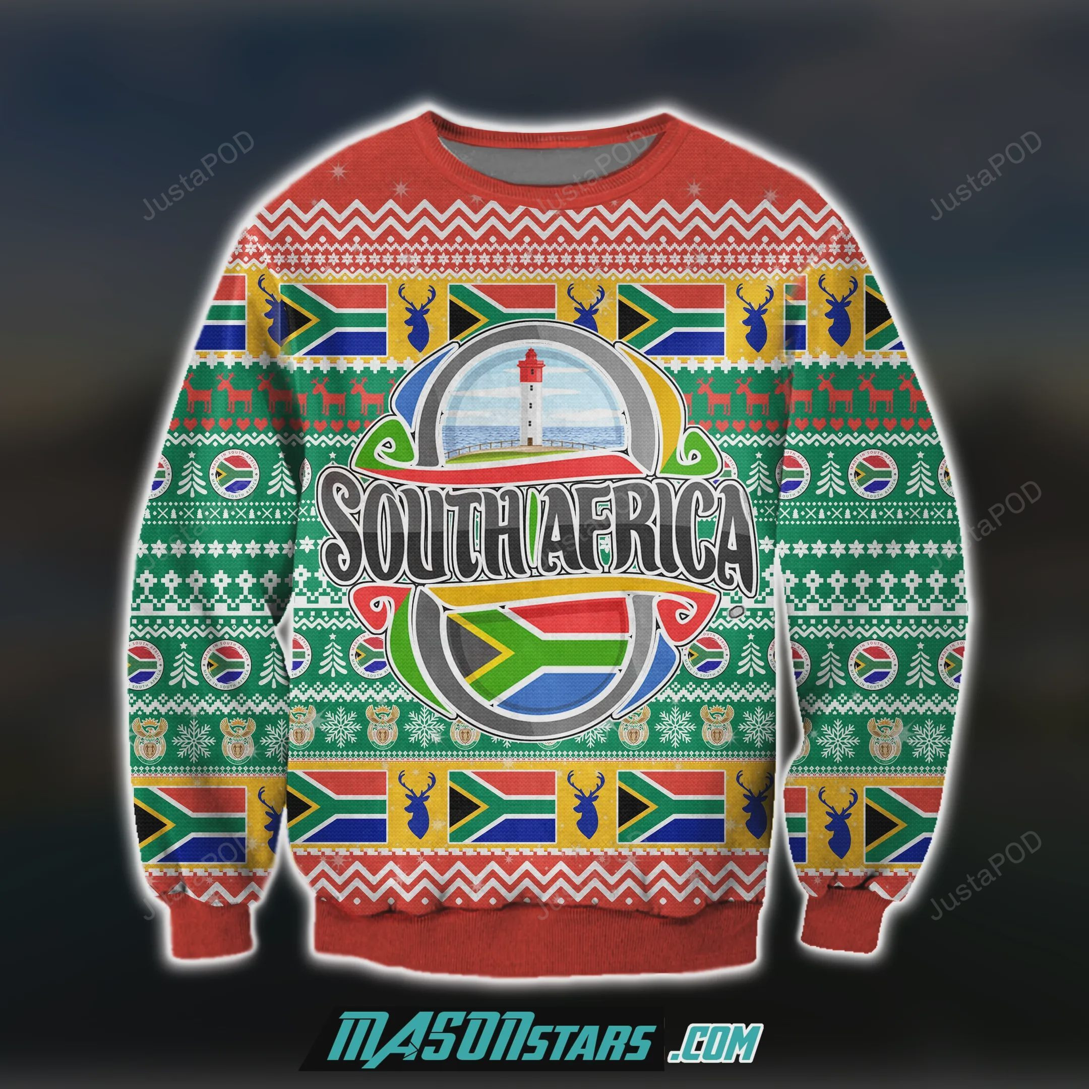 South Africa 3D Print Knitting Pattern Ugly Christmas Sweater Adult 3D Funny Matching for family