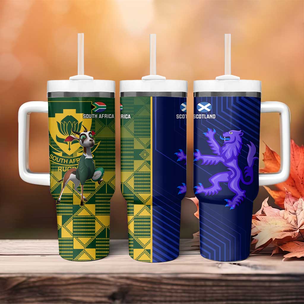 South Africa And Scotland Rugby Springboks Thistle Together Custom Stanley Cup 40 oz 30 oz Tumbler With HandleTVC2301322