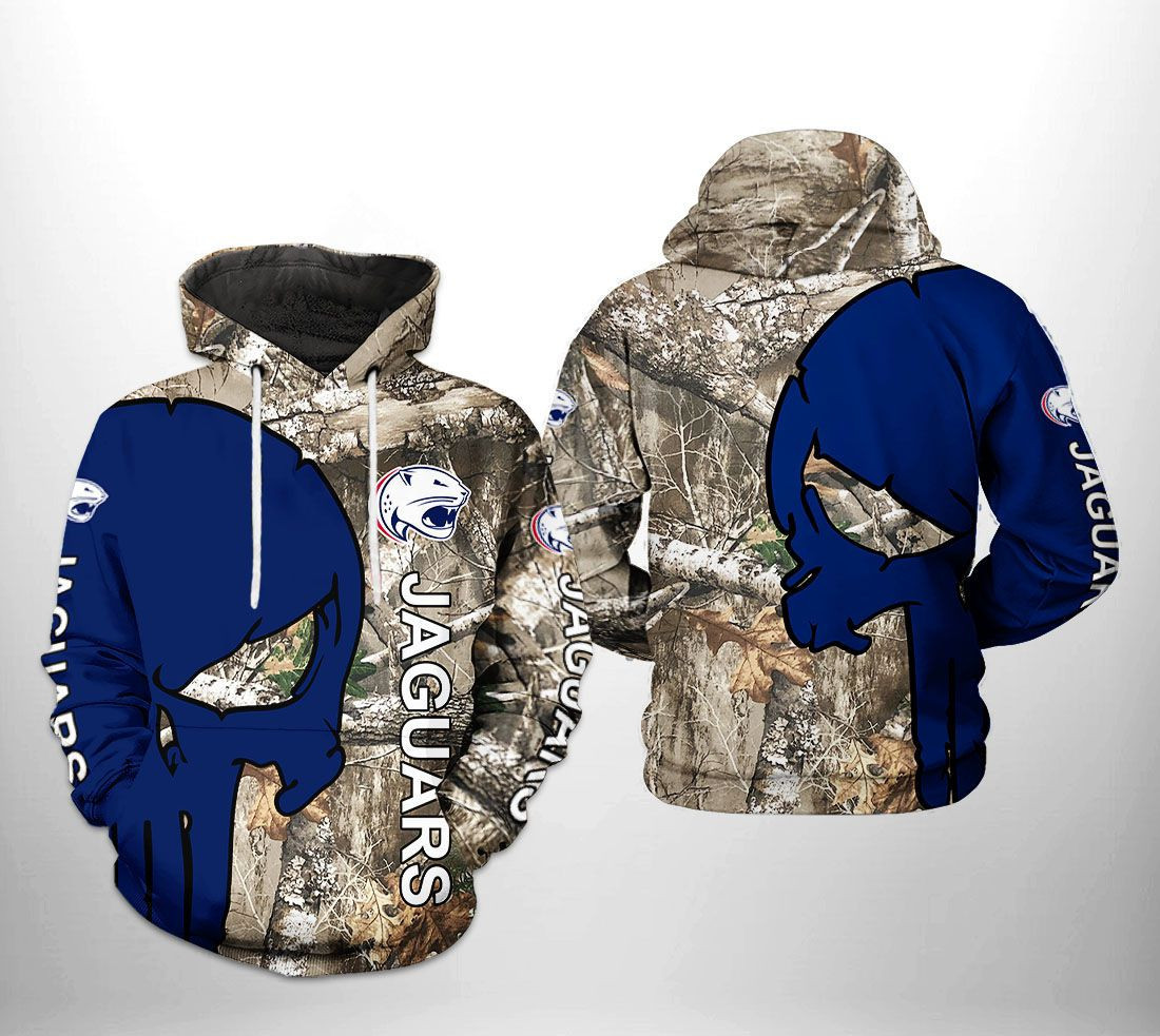 South Alabama Jaguars NCAA Camo Veteran Hunting 3D All Over Print Hoodie, Zip Hoodie