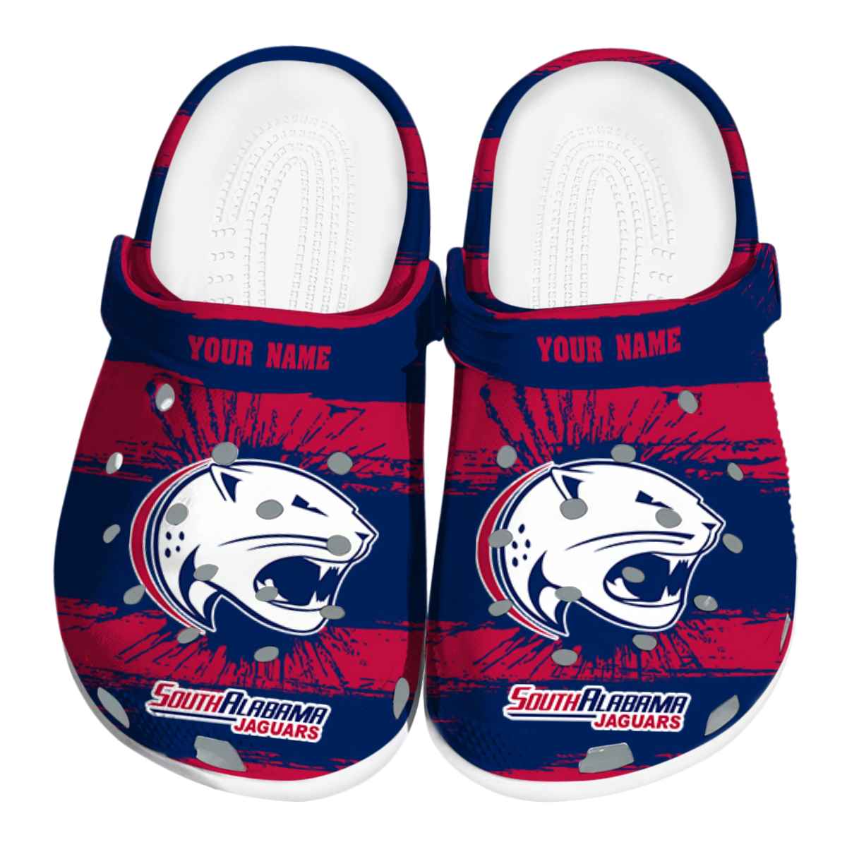 South Alabama Jaguars NCAA Sport Crocs Crocband Clogs Shoes Comfortable For Men Women and Kids