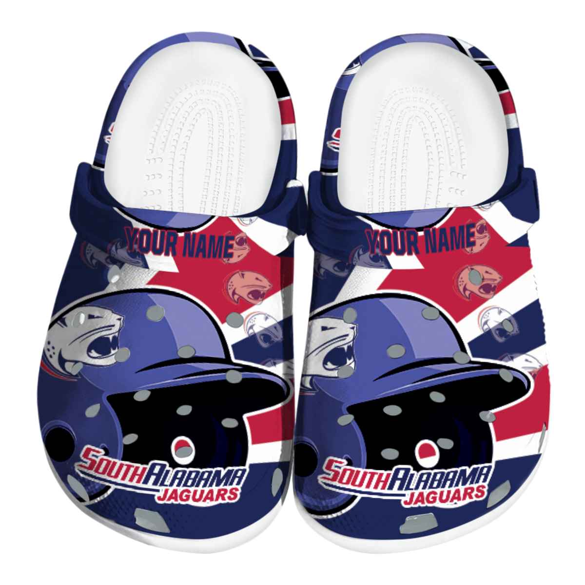 South Alabama Jaguars NCAA Sport Crocs Crocband Clogs Shoes Comfortable For Men Women and Kids