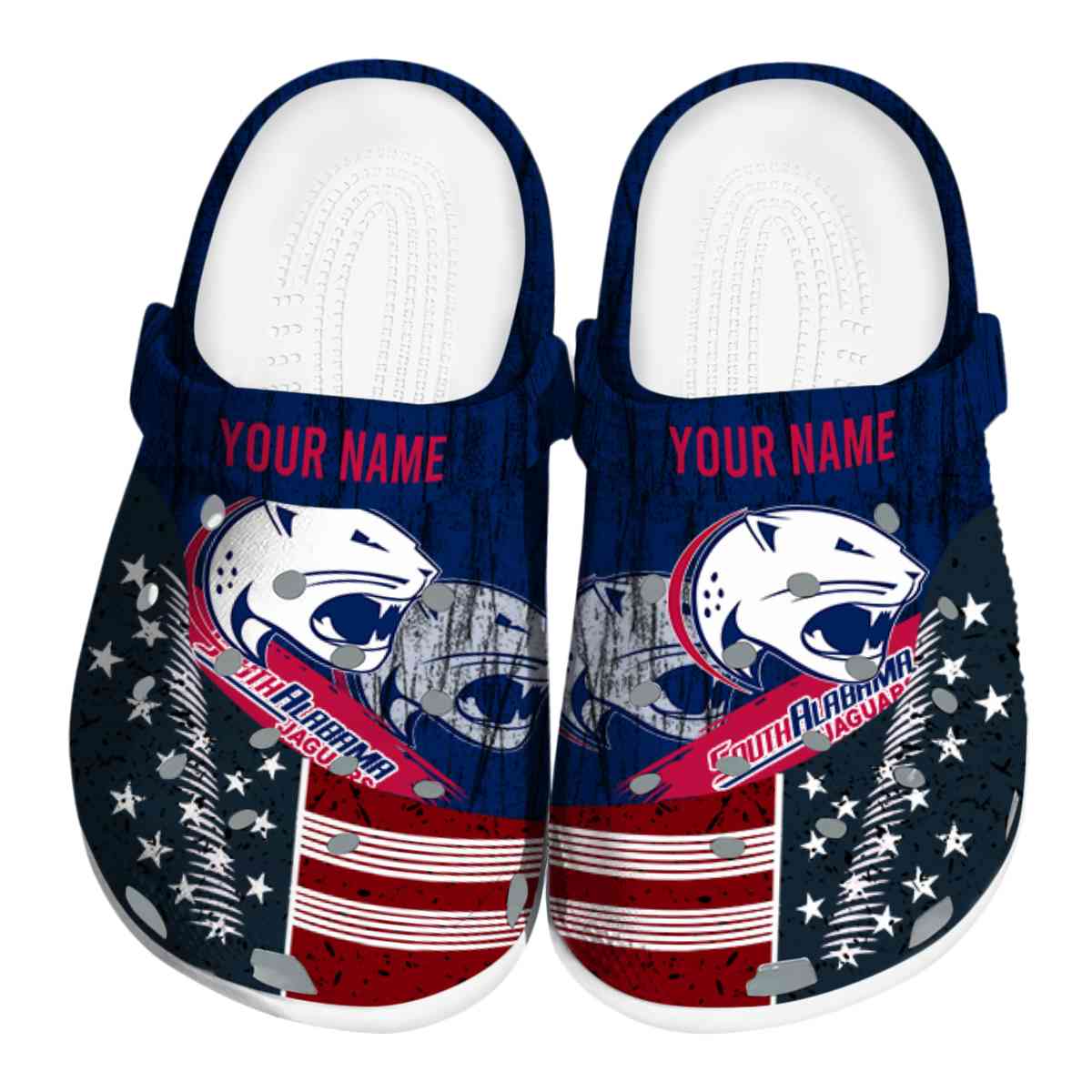 South Alabama Jaguars NCAA Sport Crocs Crocband Clogs Shoes Comfortable For Men Women and Kids