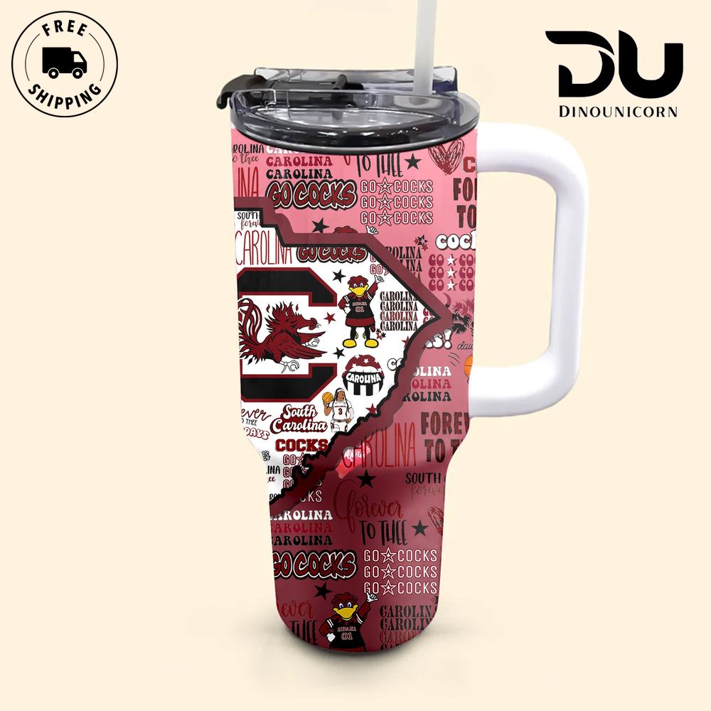 South Carolina Gamecocks 2024 NCAA Custom Stanley Cup 40 oz 30 oz Tumbler With HandleTVC2301709 - Image 3