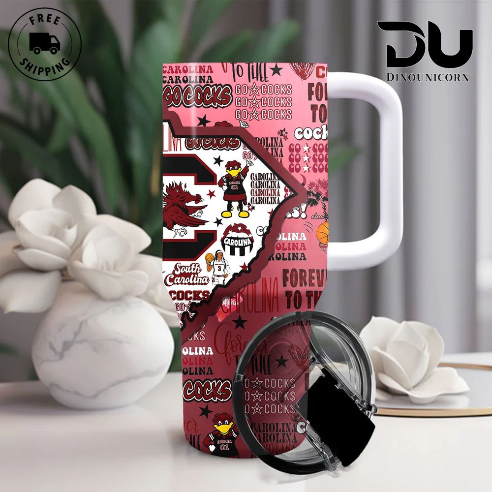 South Carolina Gamecocks 2024 NCAA Custom Stanley Cup 40 oz 30 oz Tumbler With HandleTVC2301709 - Image 4