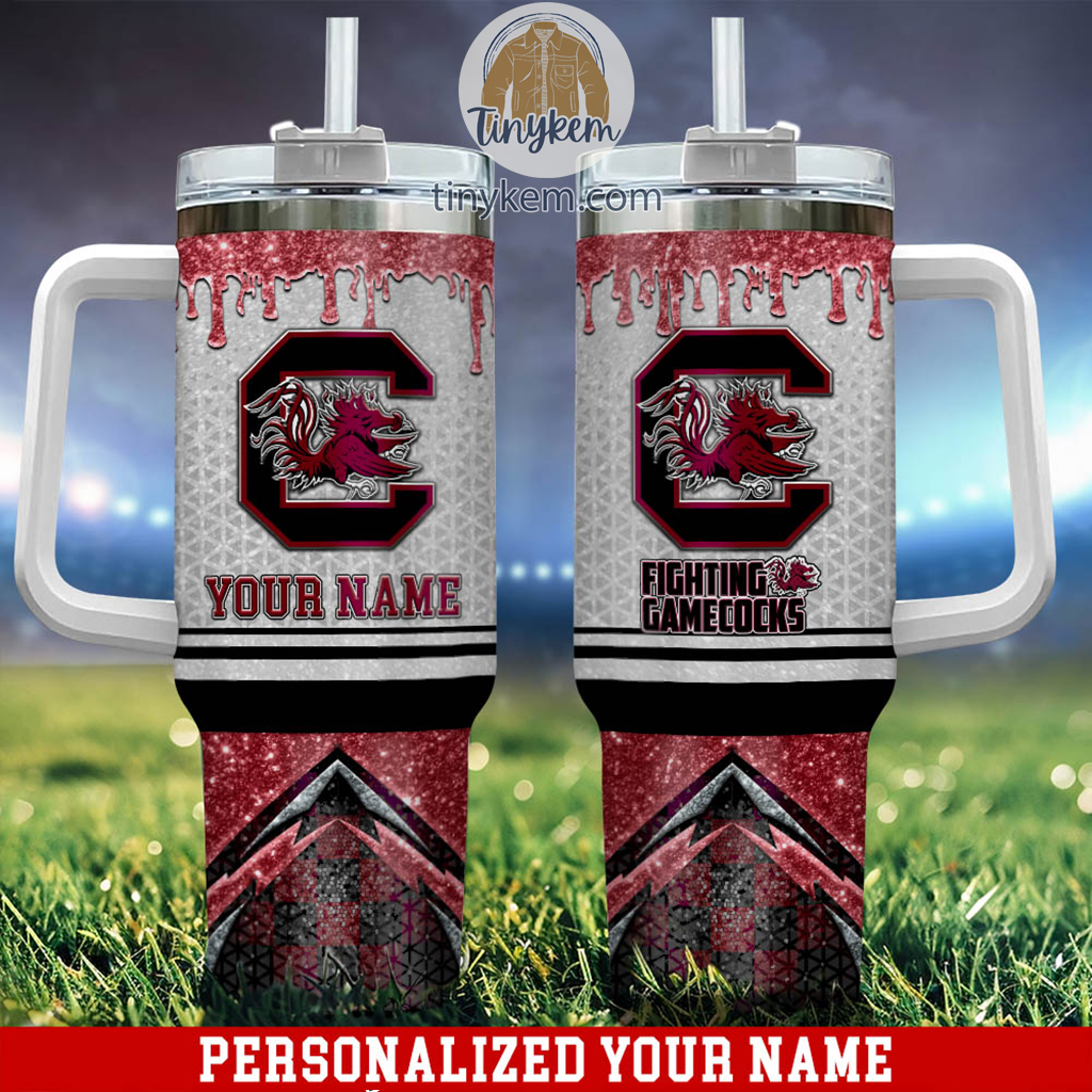 South Carolina Gamecocks Glitter NCAA Custom Stanley Cup 40 oz 30 oz Tumbler With HandleTVC2301221