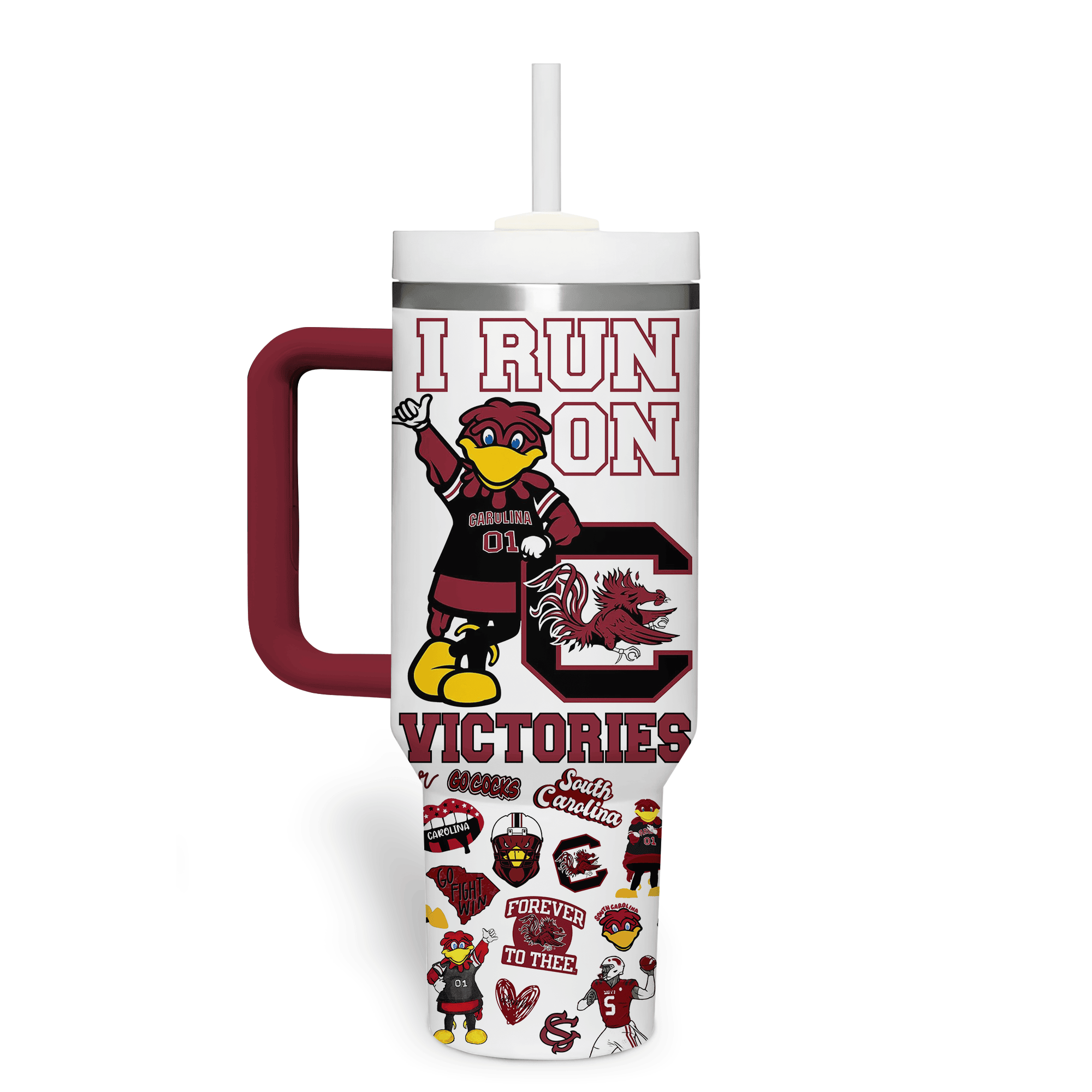 South Carolina Gamecocks NCAA Custom Stanley Cup 40 oz 30 oz Tumbler With HandleTVC2301529 - Image 2