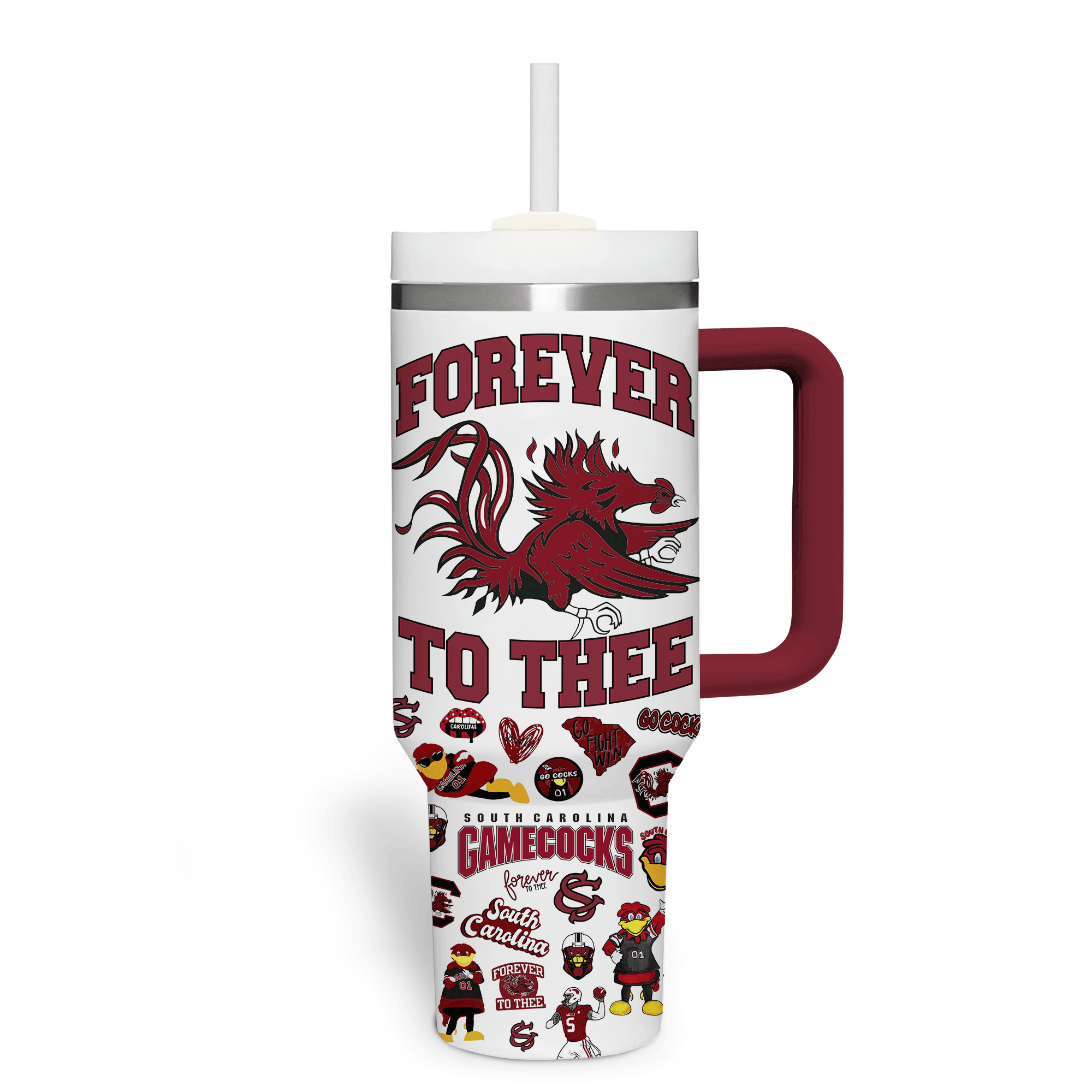 South Carolina Gamecocks NCAA Custom Stanley Cup 40 oz 30 oz Tumbler With HandleTVC2301529 - Image 3