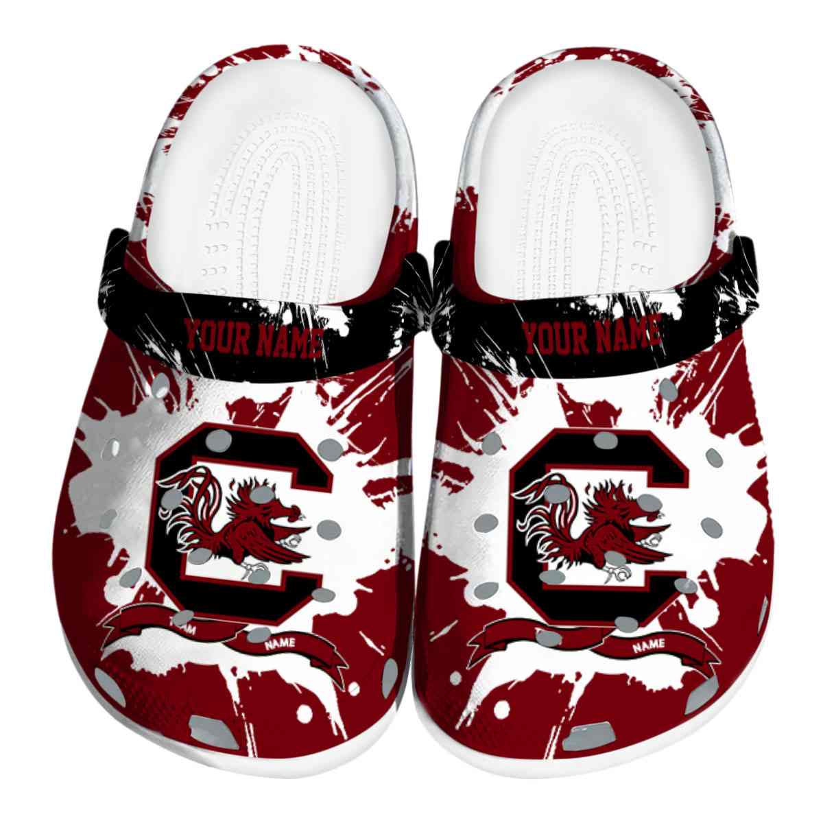 South Carolina Gamecocks NCAA Sport Crocs Crocband Clogs Shoes Comfortable For Men Women and Kids