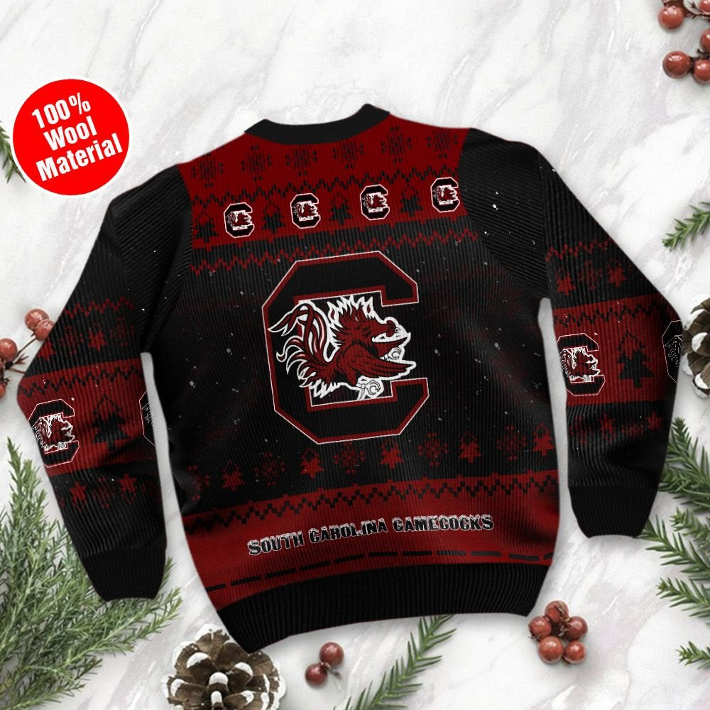 South Carolina Gamecocks Snoopy Dabbing Holiday Party Ugly Christmas Sweater Adult 3D Funny Matching for family - Image 3