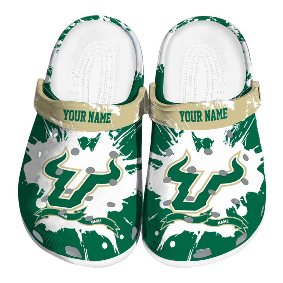 South Florida Bulls NCAA Sport Crocs Crocband Clogs Shoes Comfortable For Men Women and Kids