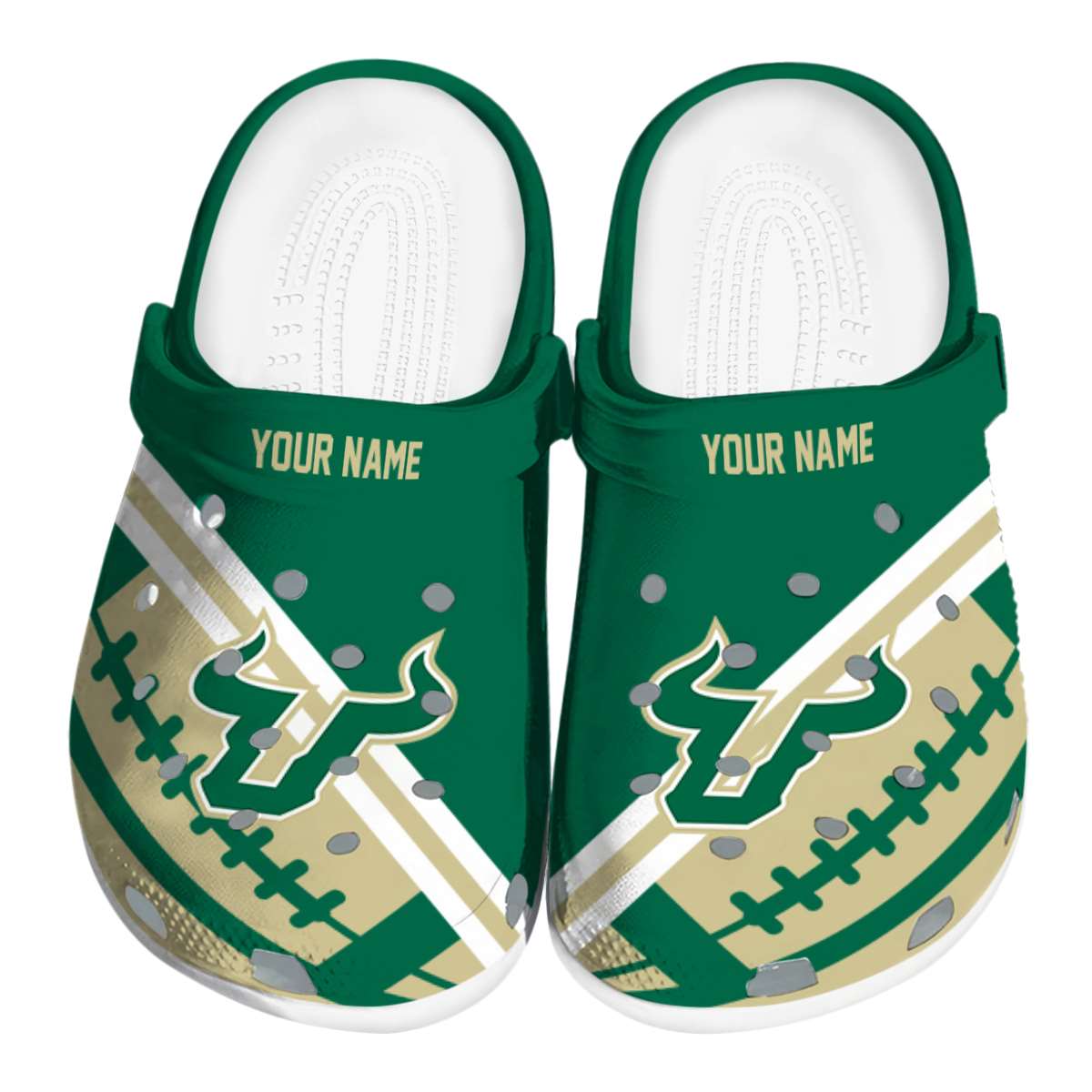 South Florida Bulls NCAA Sport Crocs Crocband Clogs Shoes Comfortable For Men Women and Kids