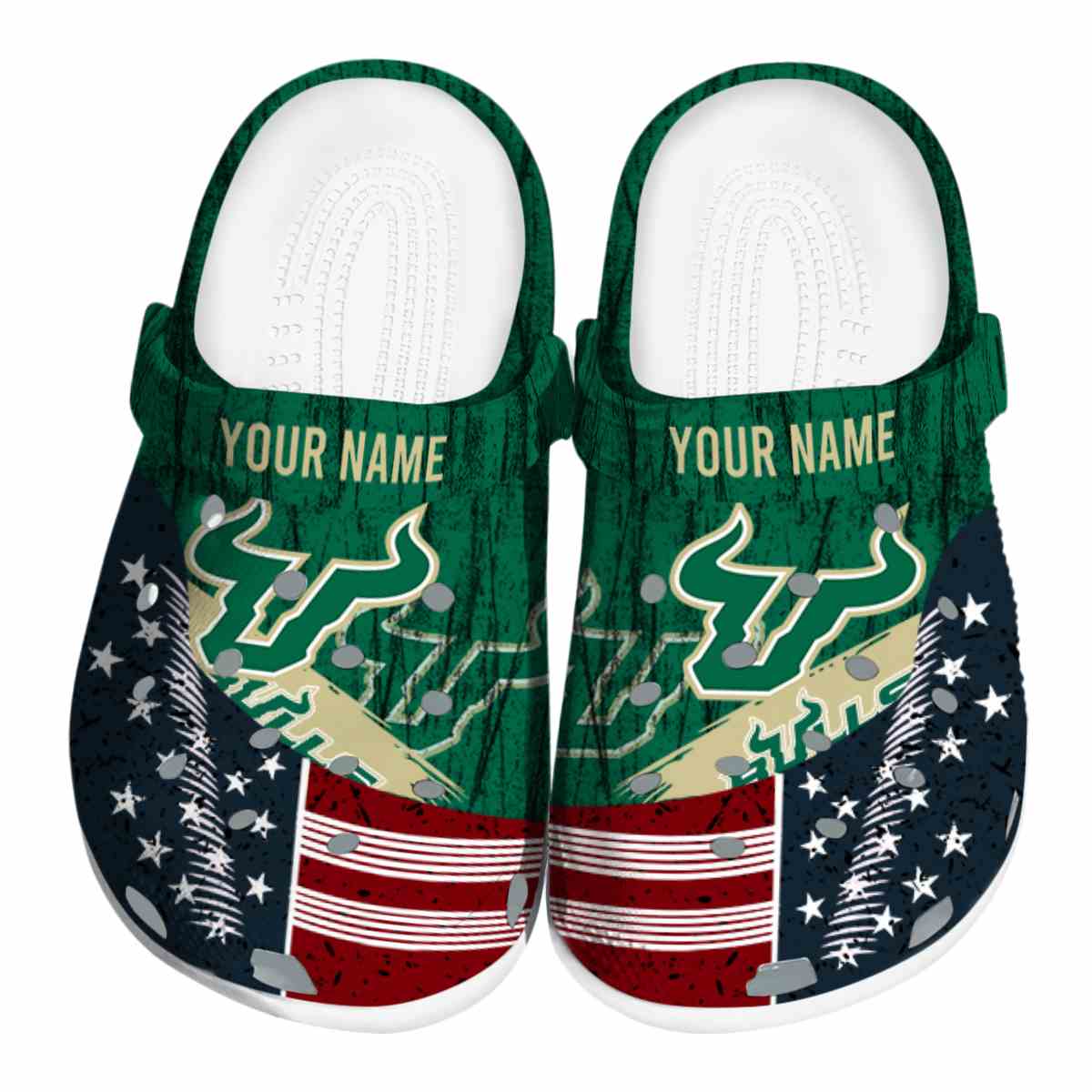 South Florida Bulls NCAA Sport Crocs Crocband Clogs Shoes Comfortable For Men Women and Kids