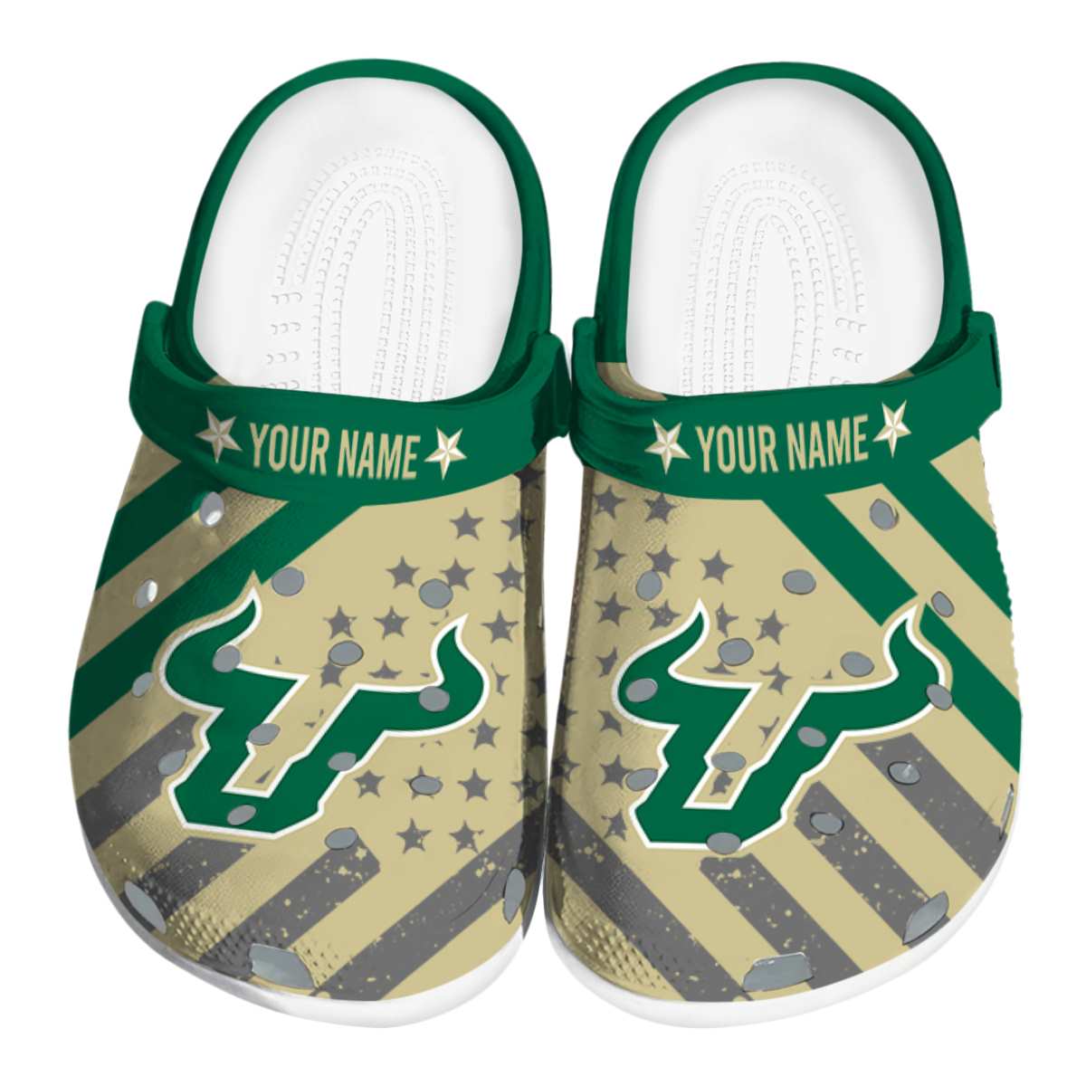 South Florida Bulls NCAA Sport Crocs Crocband Clogs Shoes Comfortable For Men Women and Kids