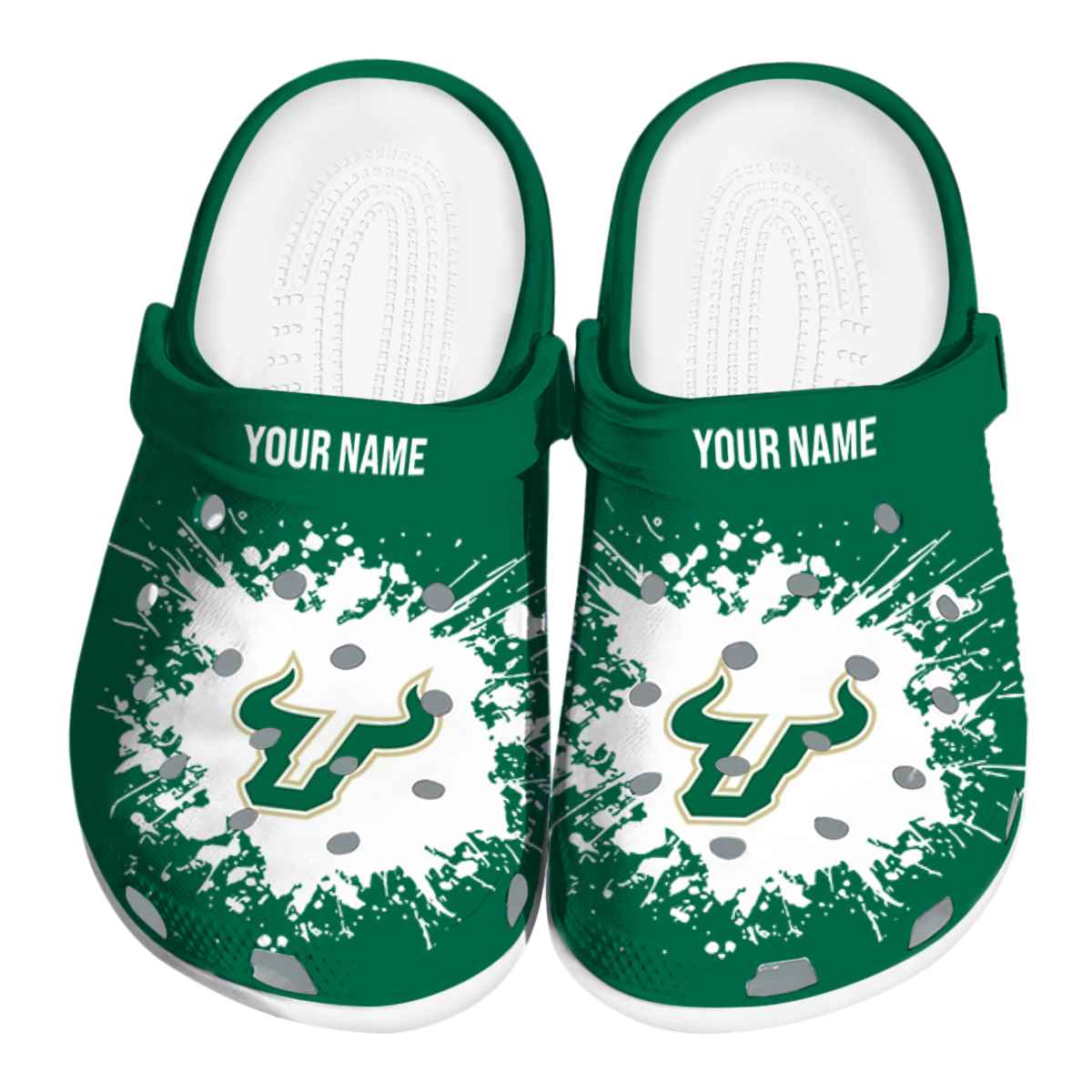 South Florida Bulls NCAA Sport Crocs Crocband Clogs Shoes Comfortable For Men Women and Kids