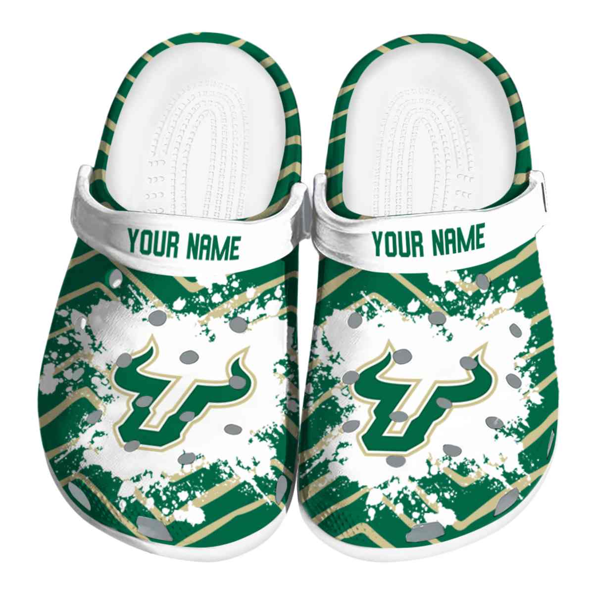 South Florida Bulls NCAA Sport Crocs Crocband Clogs Shoes Comfortable For Men Women and Kids