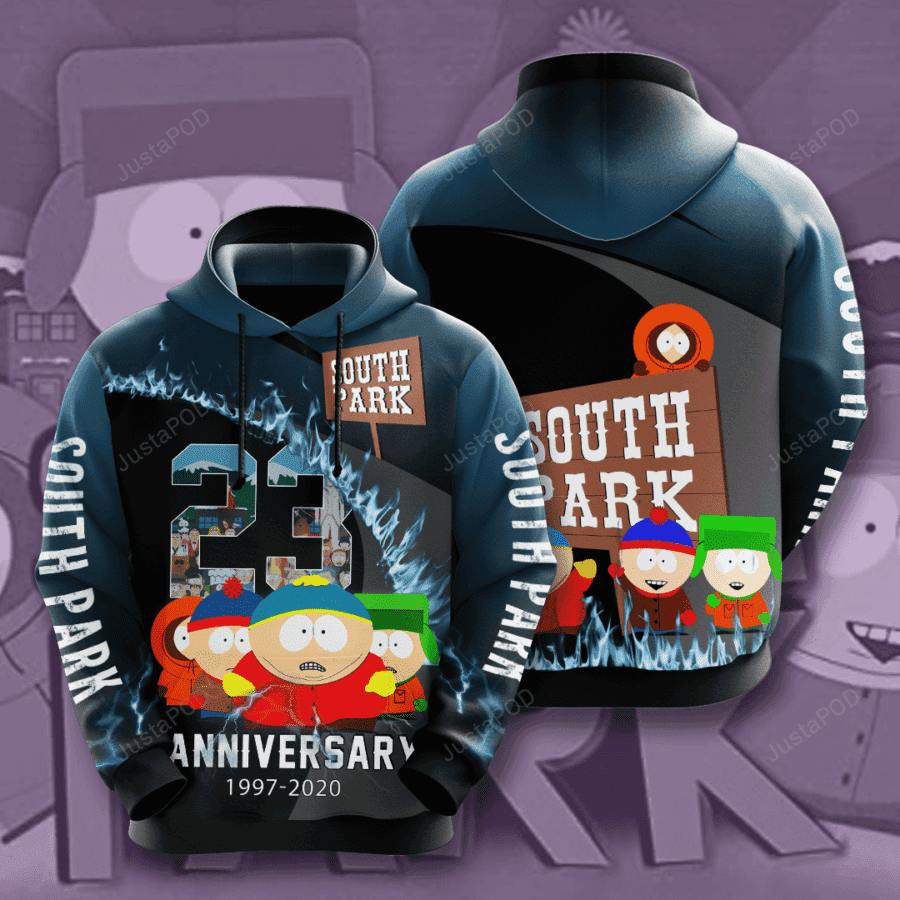 South Park Movie Character Anniversary 23 Years 3D All Over Print Hoodie, Zip Hoodie