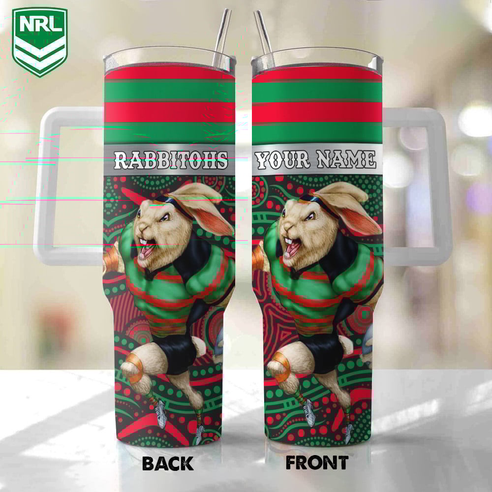 South Sydney Rabbitohs Mascot NRL Custom Stanley Cup 40 oz 30 oz Tumbler With HandleTVC230113