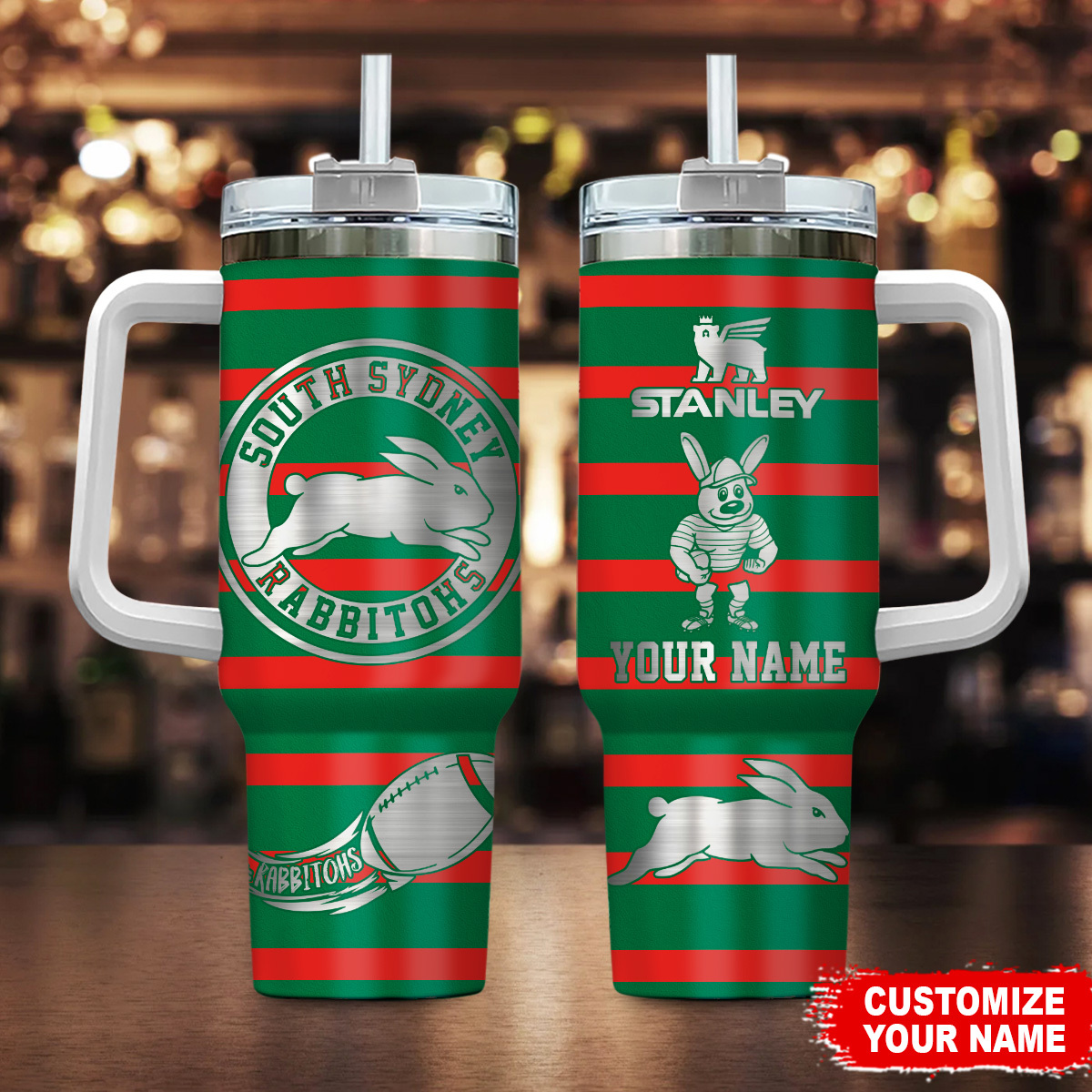 South Sydney Rabbitohs NRL Custom Stanley Cup 40 oz 30 oz Tumbler With HandleTVC230114