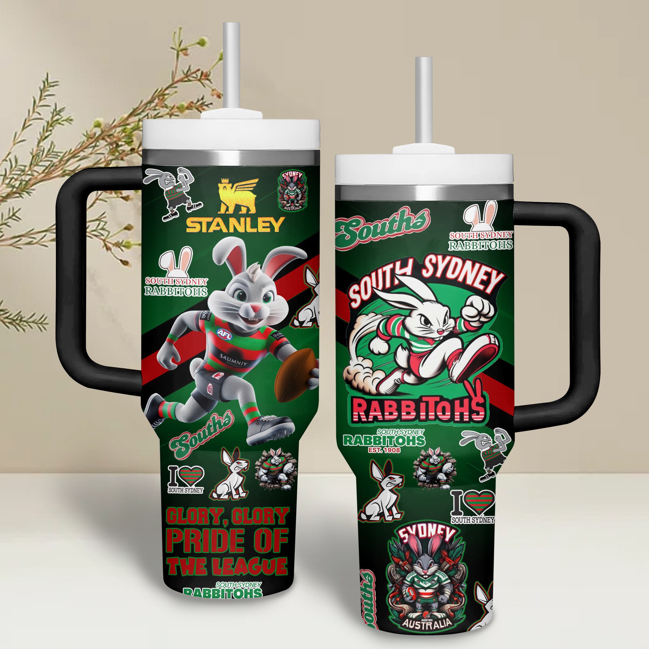 South Sydney Rabbitohs NRL Custom Stanley Cup 40 oz 30 oz Tumbler With HandleTVC2301282 - Image 3