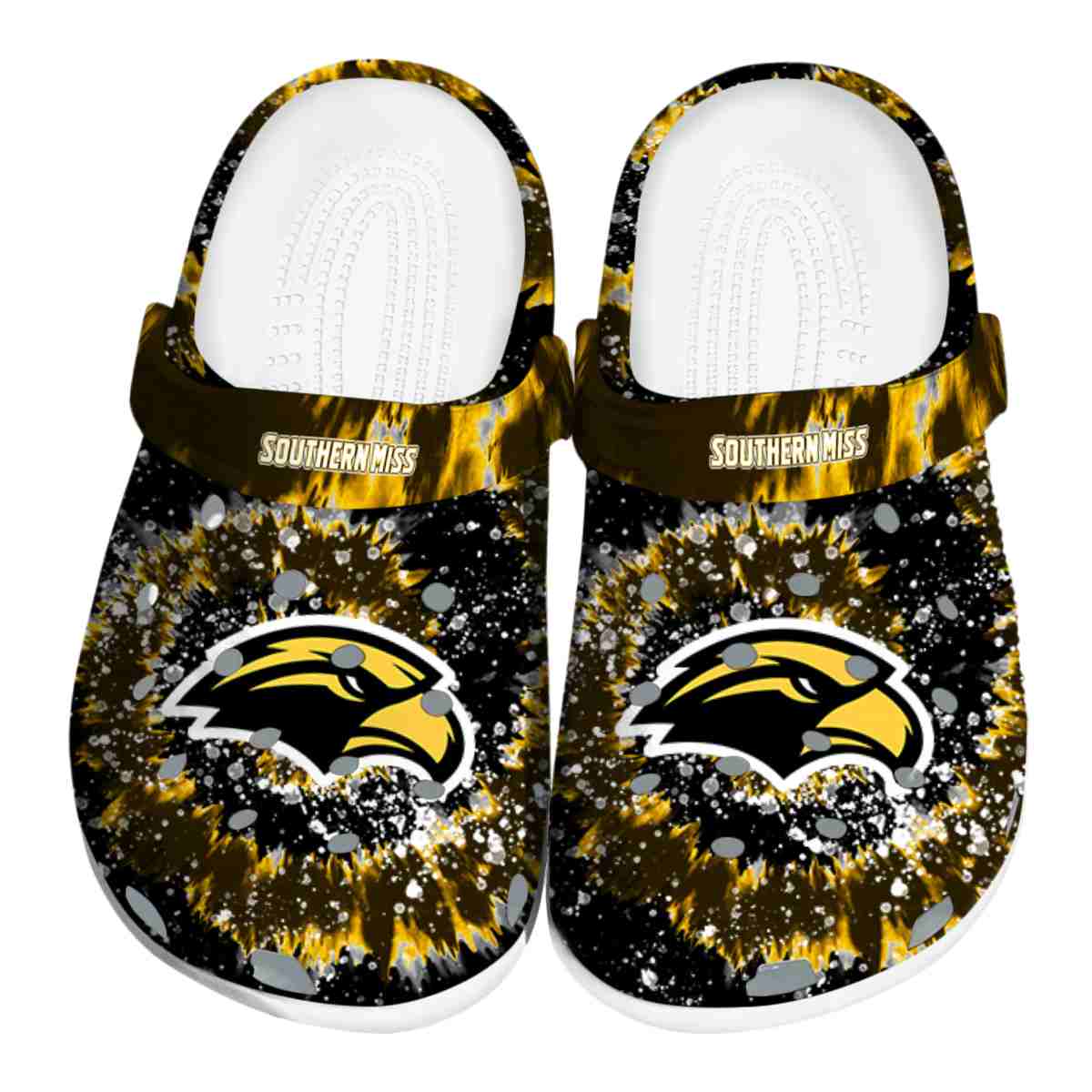 Southern Miss Golden Eagles NCAA Sport Crocs Crocband Clogs Shoes Comfortable For Men Women and Kids