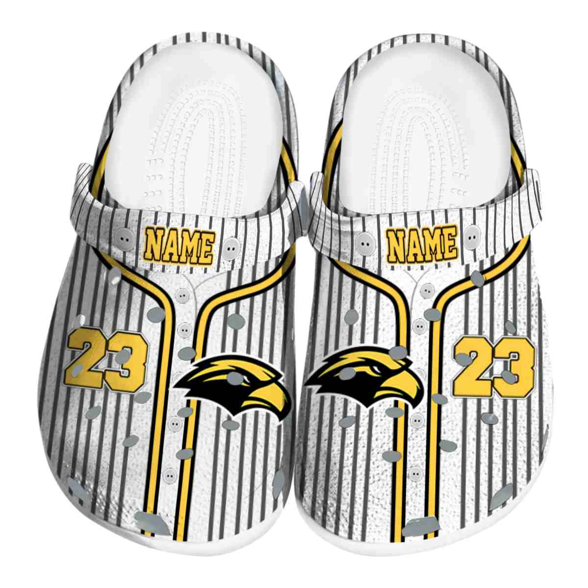 Southern Miss Golden Eagles NCAA Sport Crocs Crocband Clogs Shoes Comfortable For Men Women and Kids