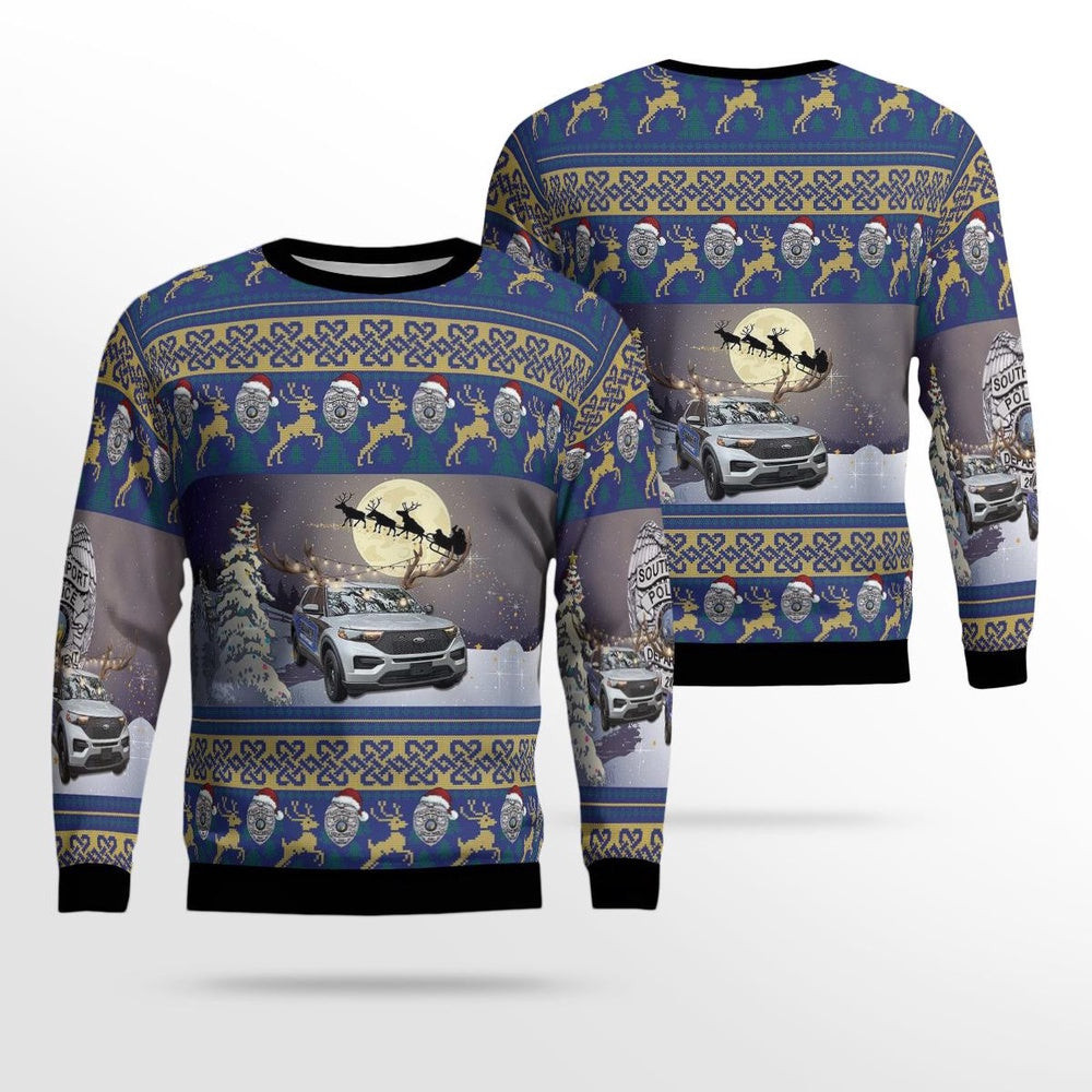 Southport North Carolina Southport Police Department AOP Ugly Sweater Unisex Christmas Gift