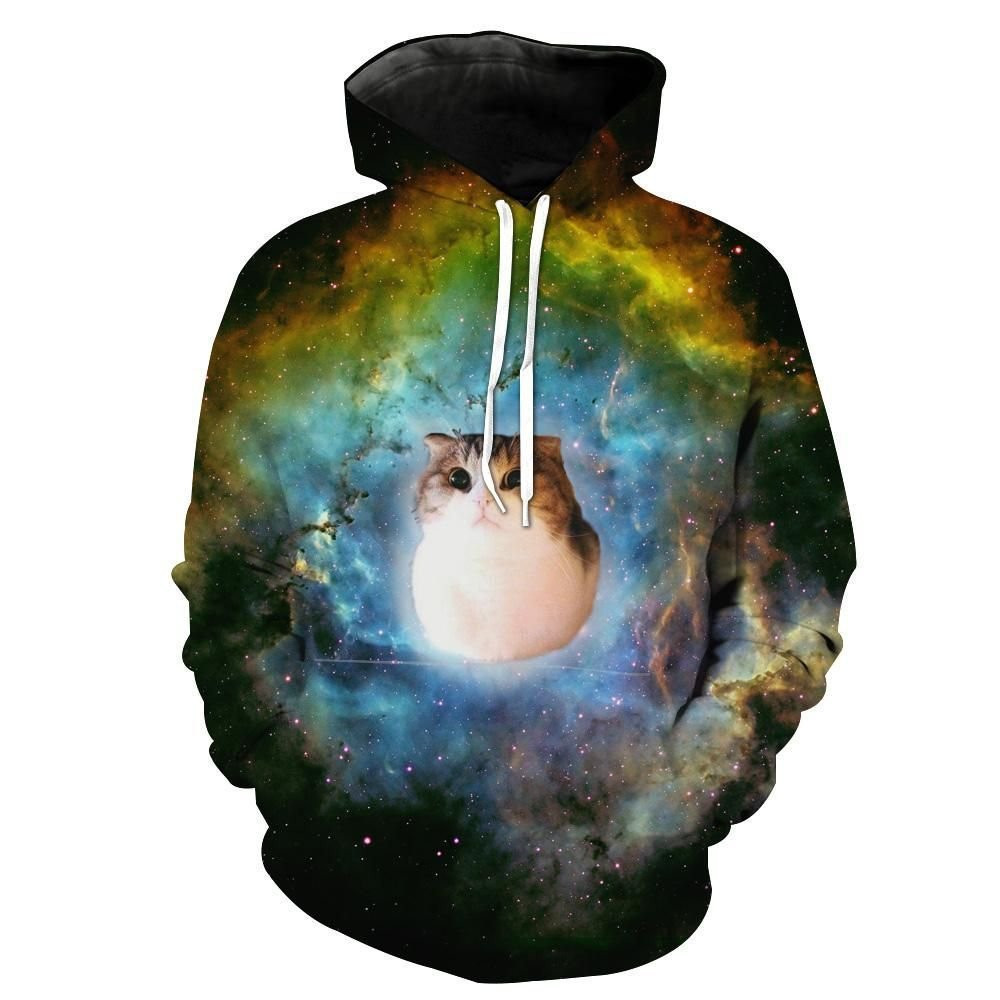 Space Cat 3D All Over Print Hoodie, Zip Hoodie