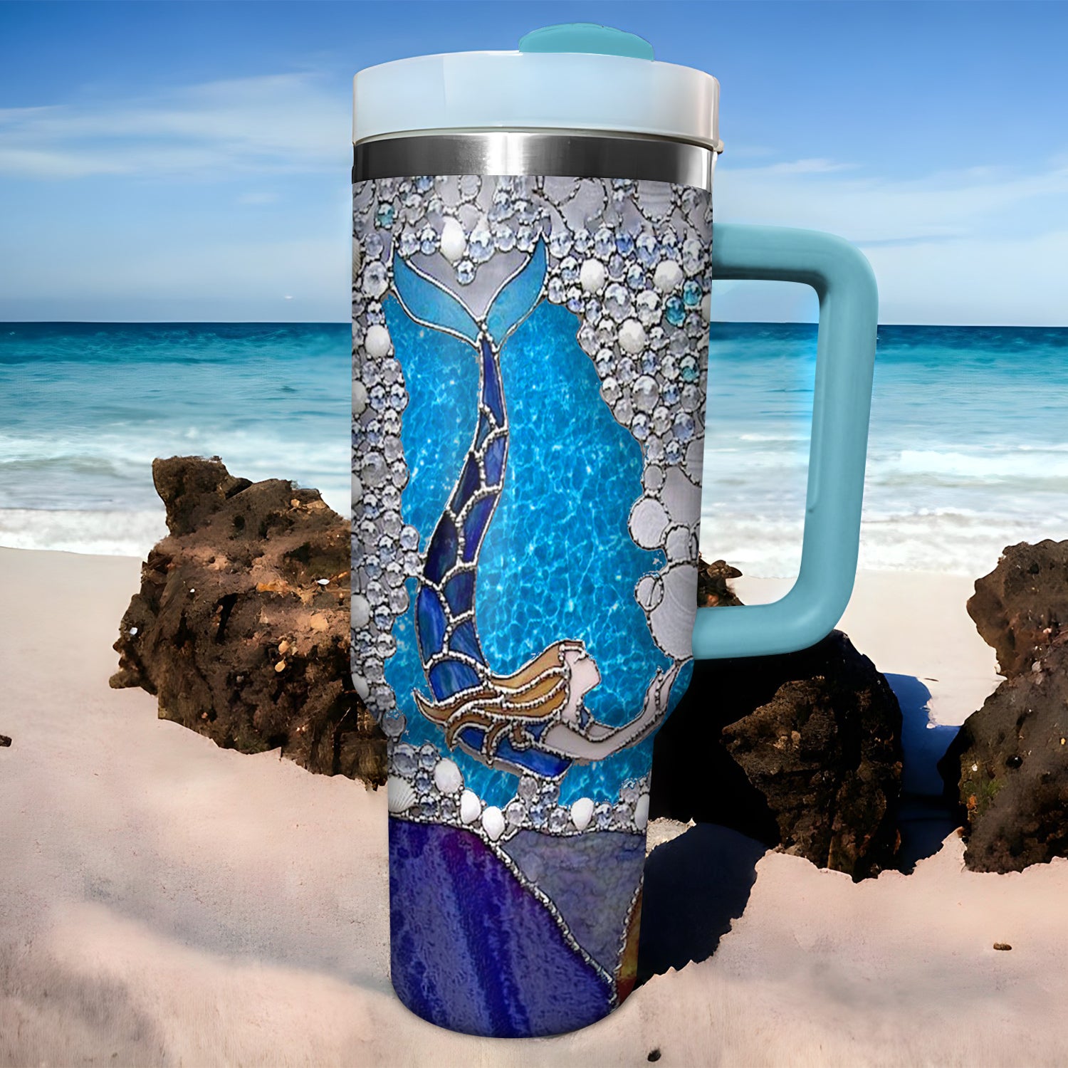 Sparkling Mermaid Custom Stanley Cup 40 oz 30 oz Tumbler With HandleTVC2301728 - Image 2
