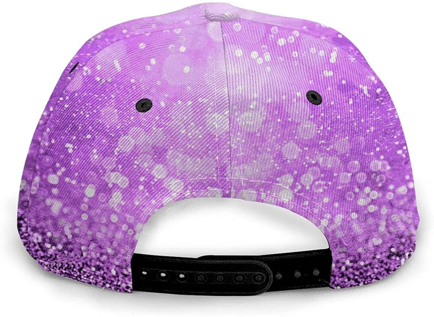 Sparkling Purple Glitter Print Classic Baseball 3D Cap Adjustable Twill Sports Dad Hats for Unisex Trucker Hats Custom Hats Gifts For Men & Women