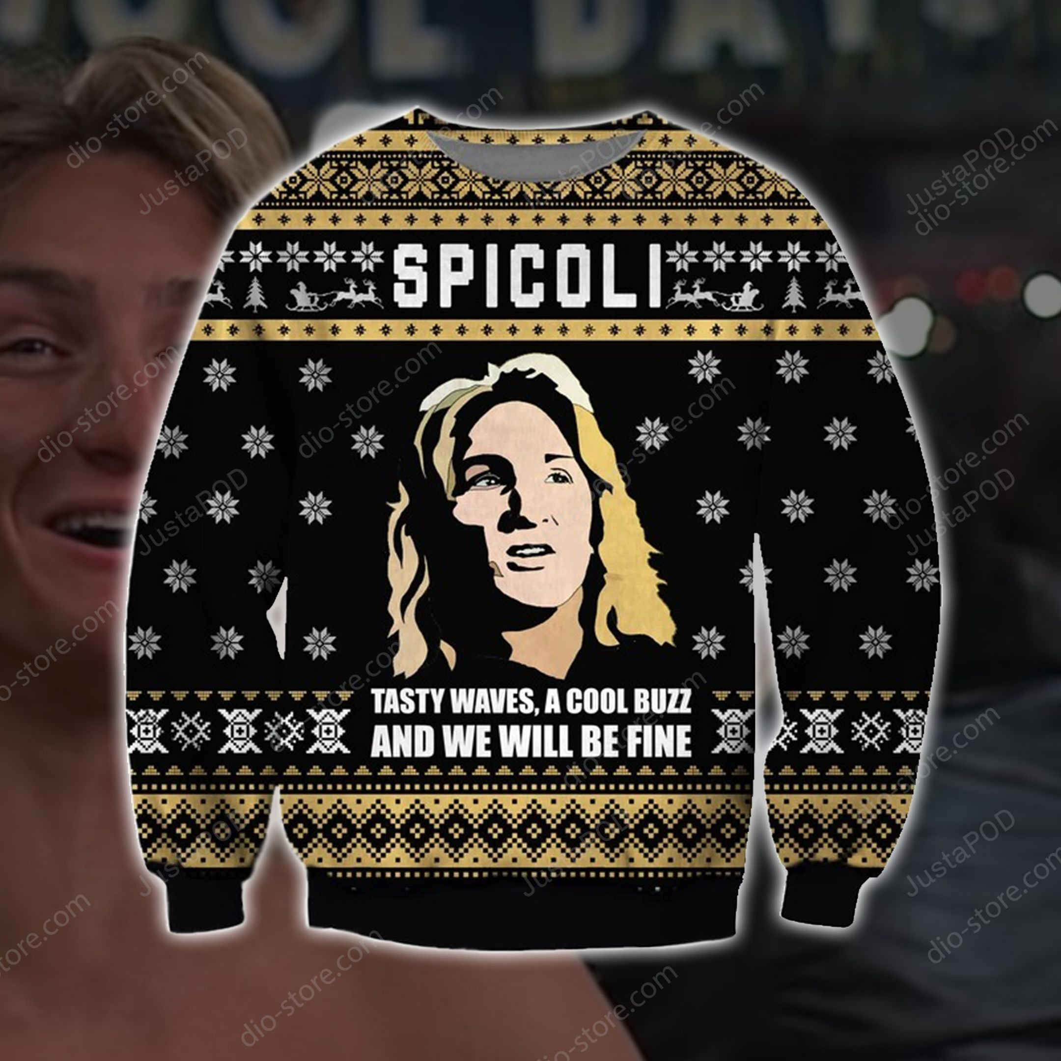 Spicoli Knitting Pattern 3D Print Ugly Christmas Sweater Adult 3D Funny Matching for family
