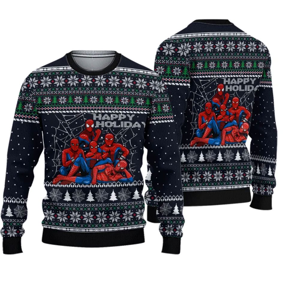 Spider Club, Spider-Verse Ugly Christmas 3D Sweater