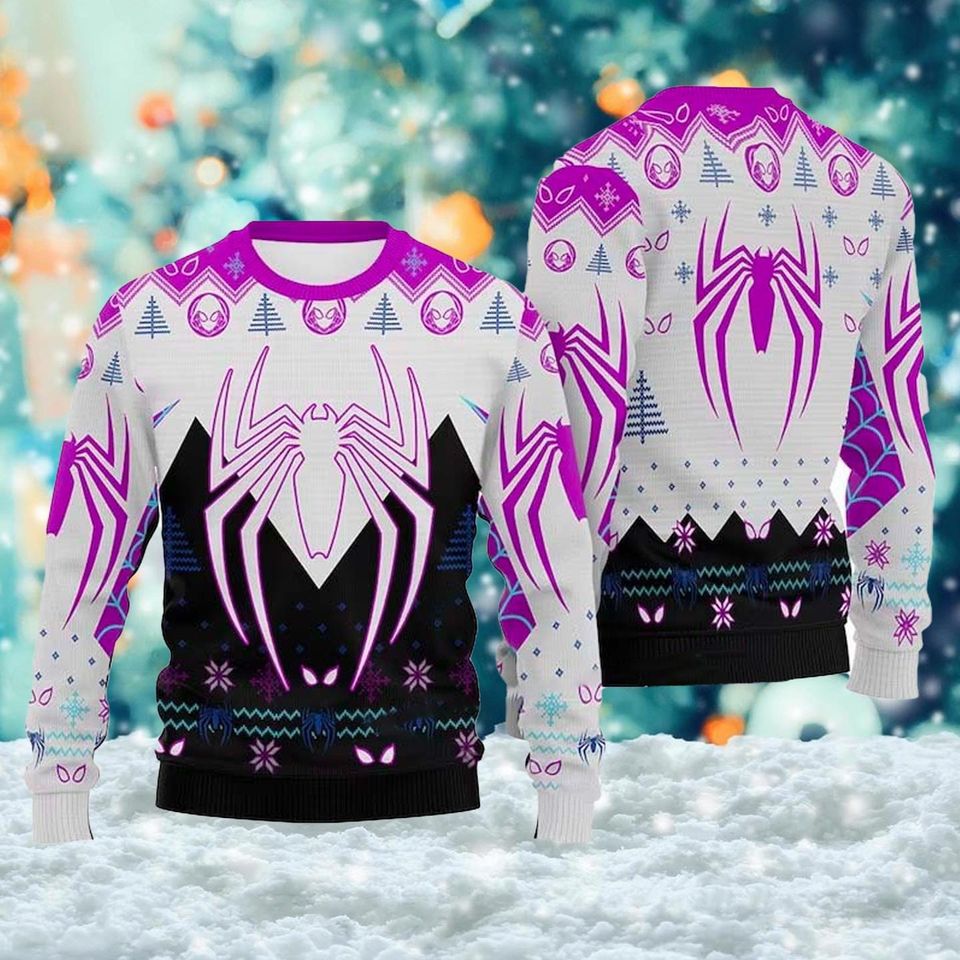Spider Ghost 3D Ugly Christmas Sweater, Spider Hero Xmas