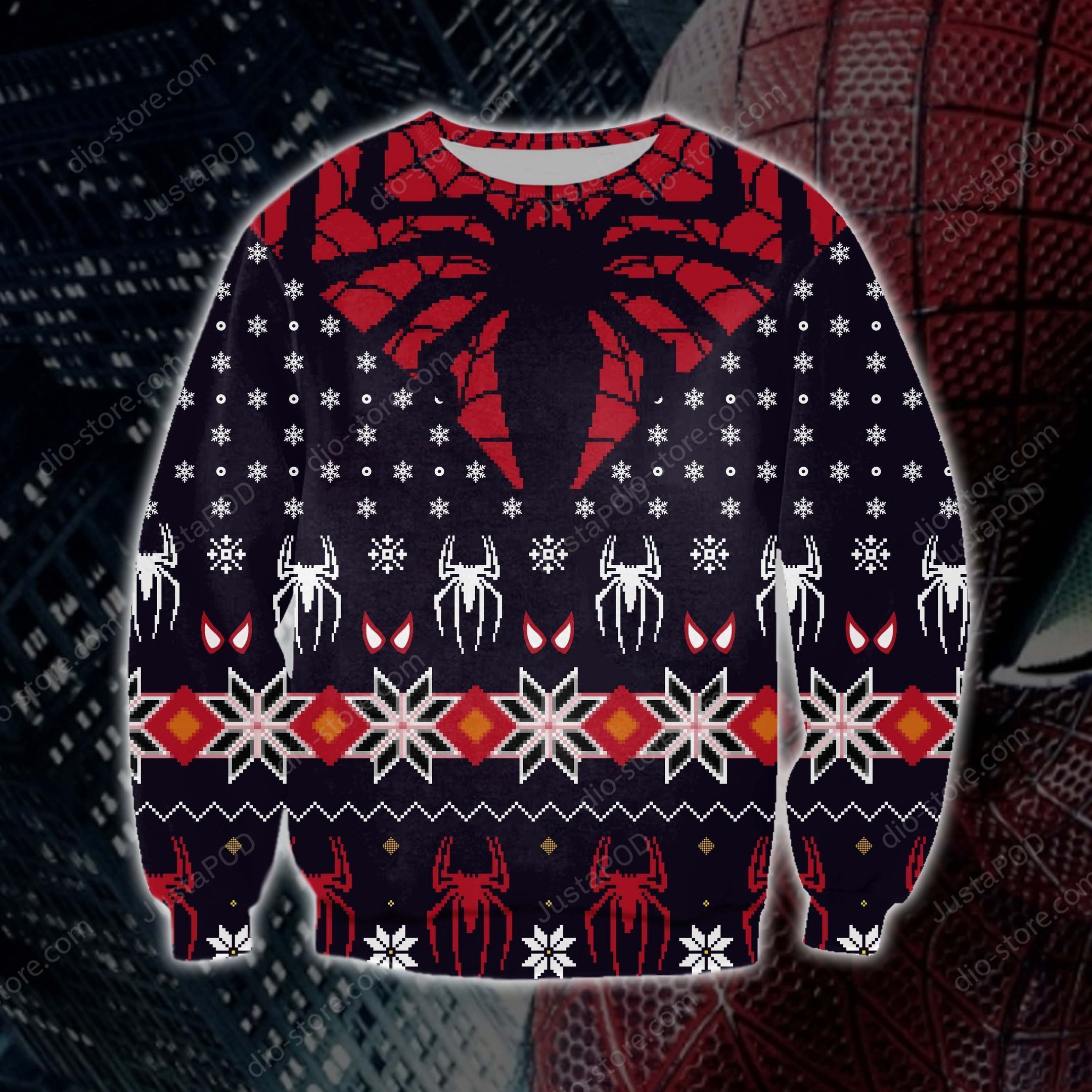 Spider Man Knitting Pattern 3D Print Ugly Christmas Sweater Adult 3D Funny Matching for family