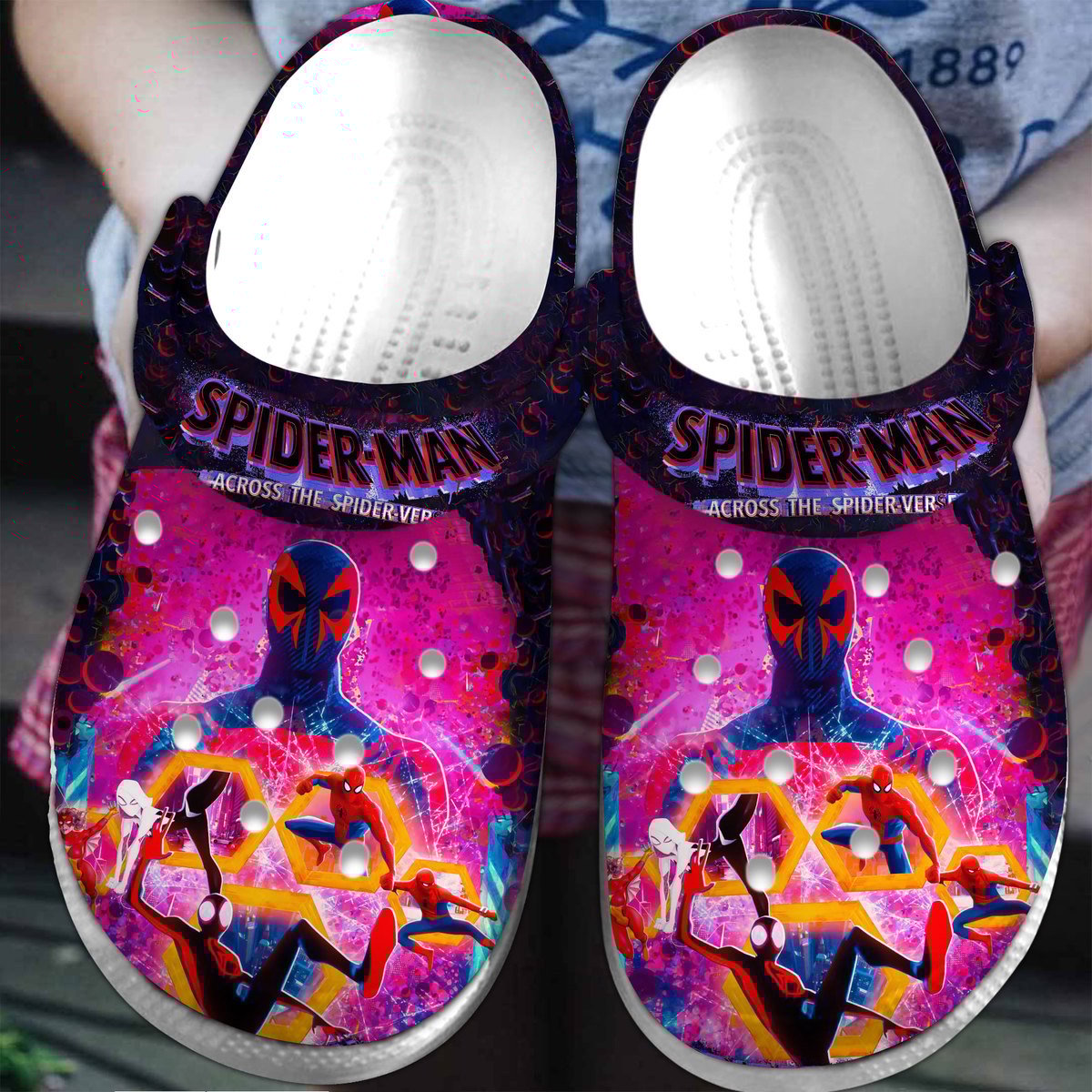 Spider Man Movie Cartoon Comic Crocs Crocband Clogs Shoes Comfortable For Men Women and Kids