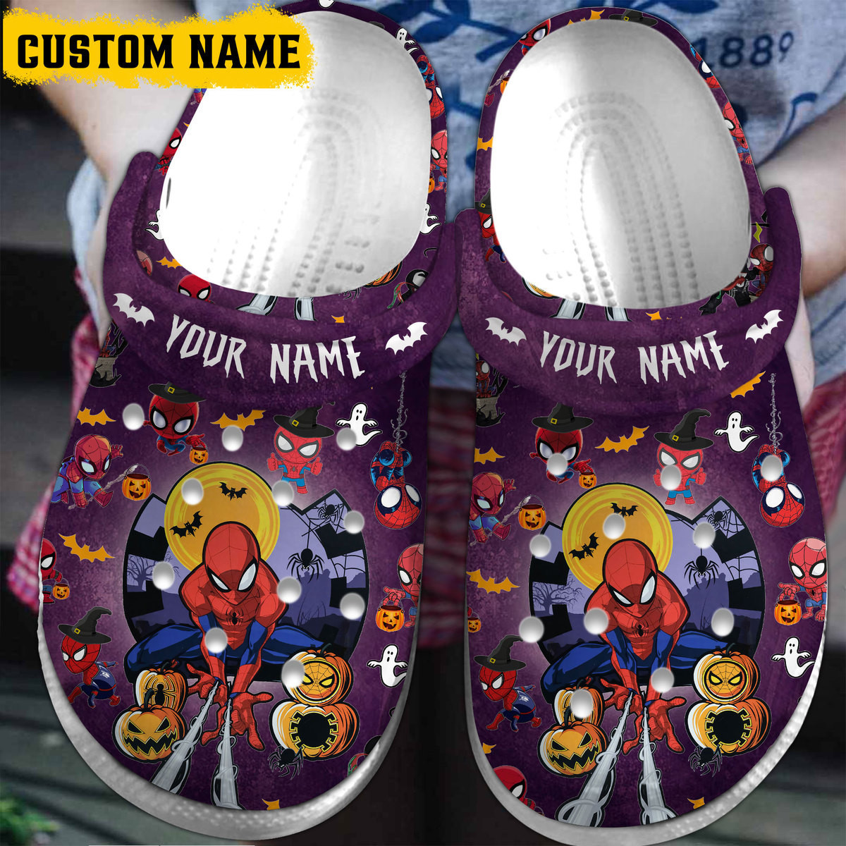 Spider Man Movie Cartoon Crocs Crocband Clogs Shoes Comfortable For Men Women and Kids