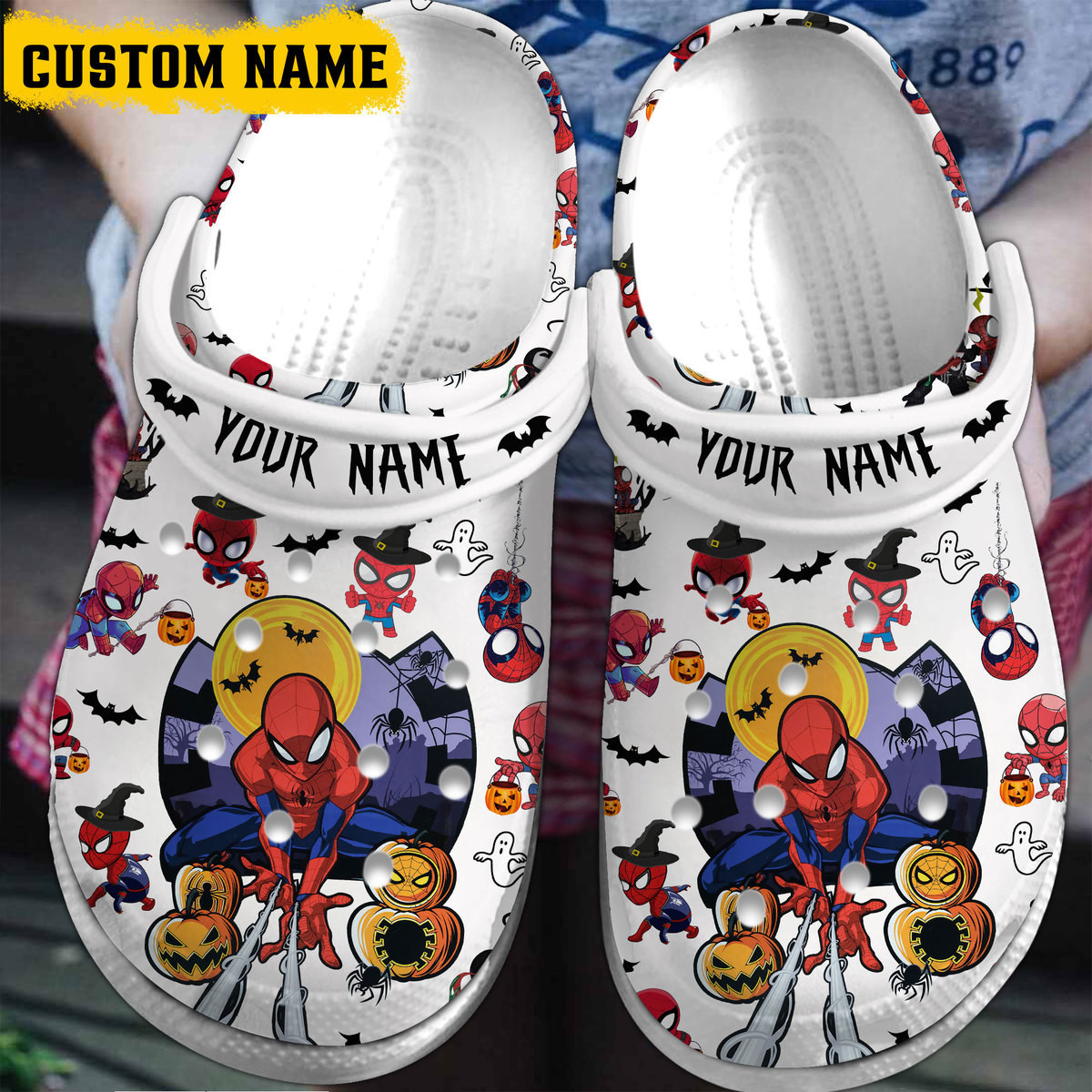 Spider Man Movie Cartoon Crocs Crocband Clogs Shoes Comfortable For Men Women and Kids