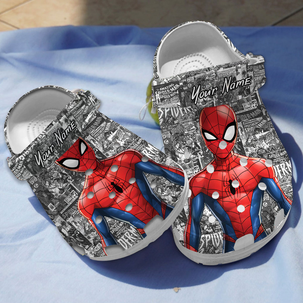Spider Man Movie Crocs Crocband Clogs Shoes Comfortable For Men Women and Kids