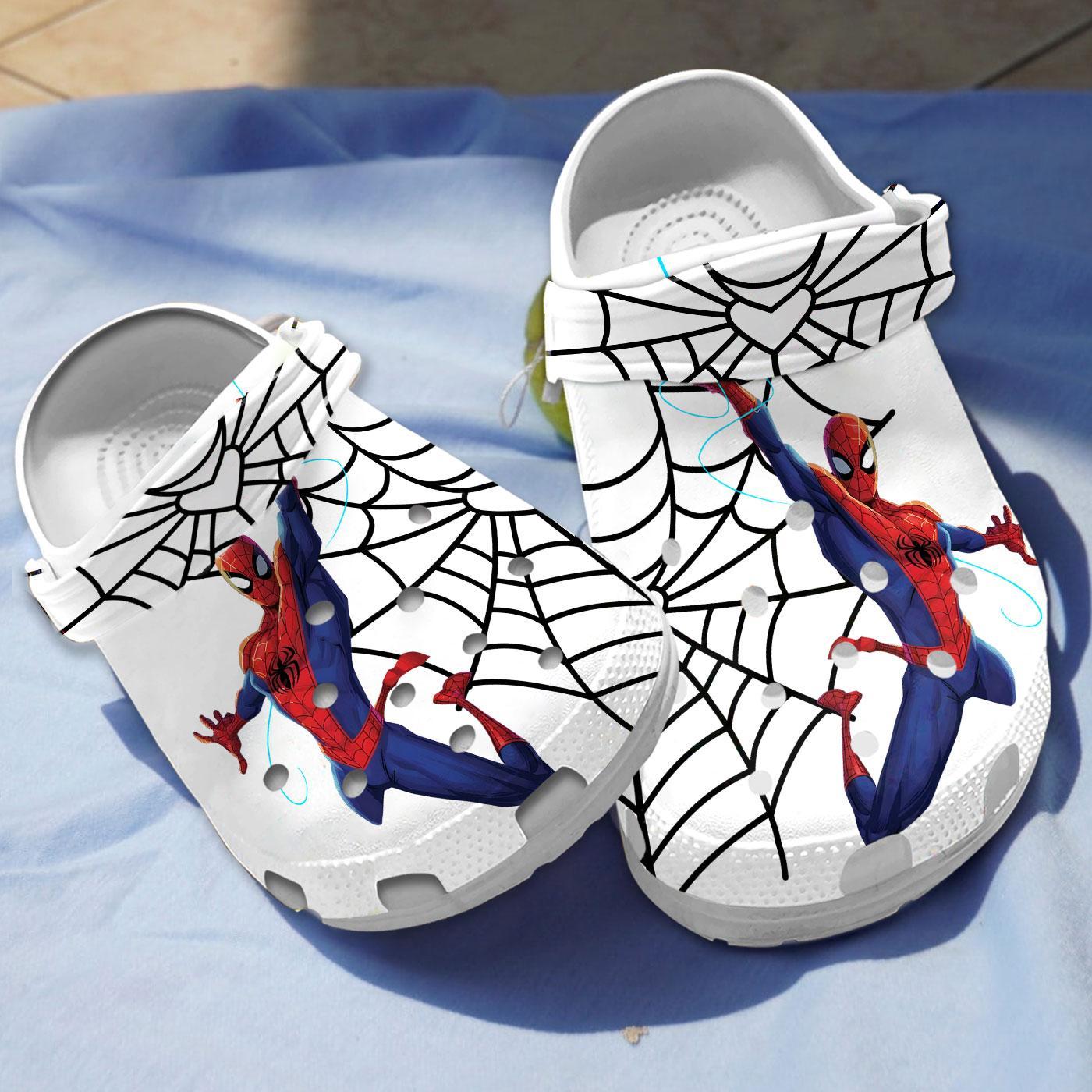 Spider Man Movie Crocs Crocband Clogs Shoes Comfortable For Men Women and Kids