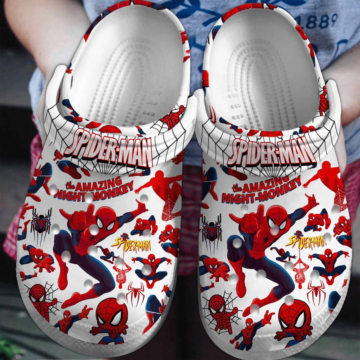 Spider Man Movie Crocs Crocband Clogs Shoes Comfortable For Men Women and Kids