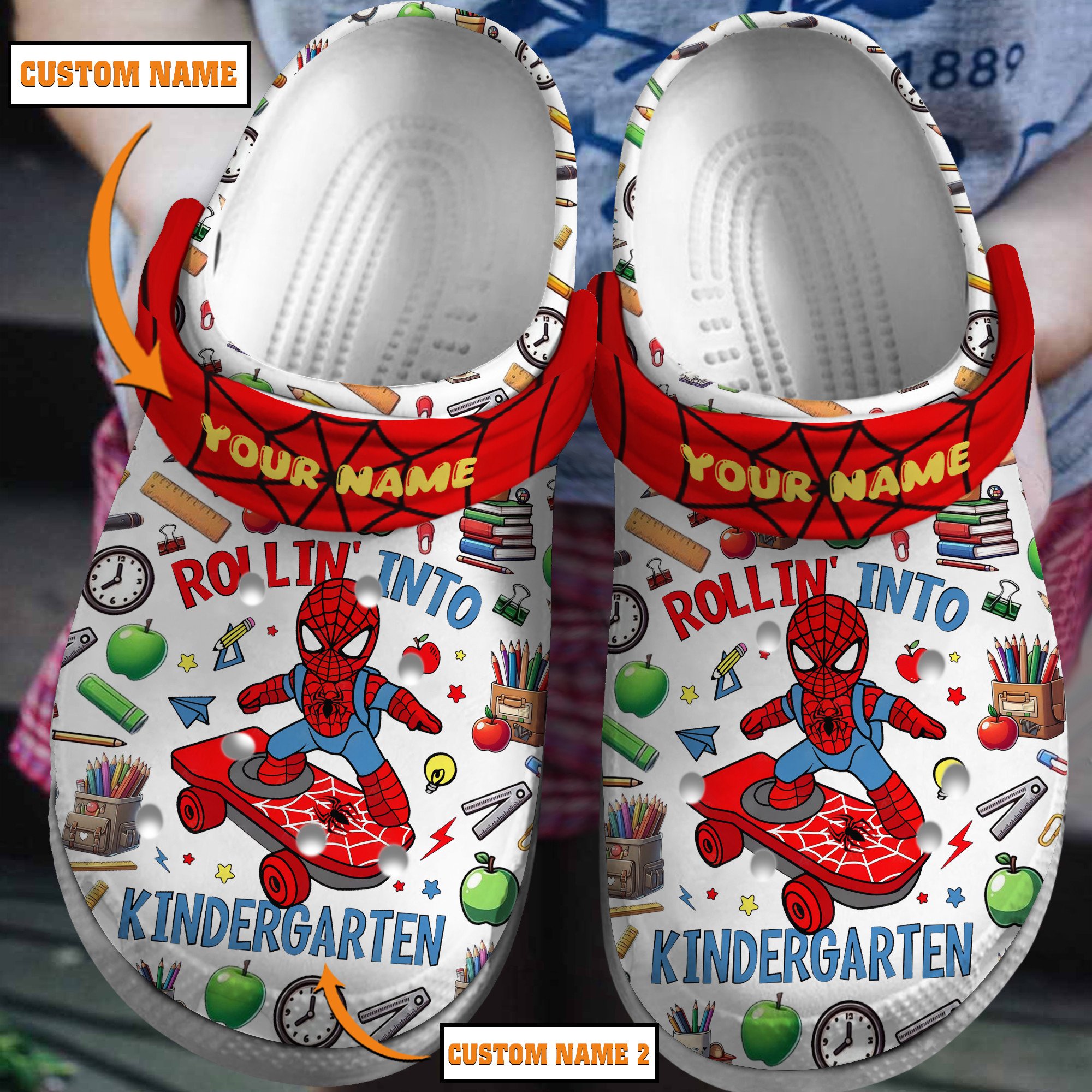 Spider Man Movie Crocs Crocband Clogs Shoes Comfortable For Men Women and Kids