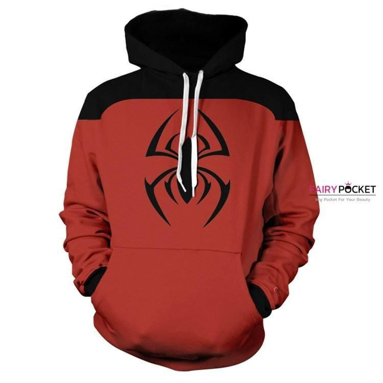 Spider-Man Peter Benjamin Parker Red 3D All Over Print Hoodie, Zip Hoodie