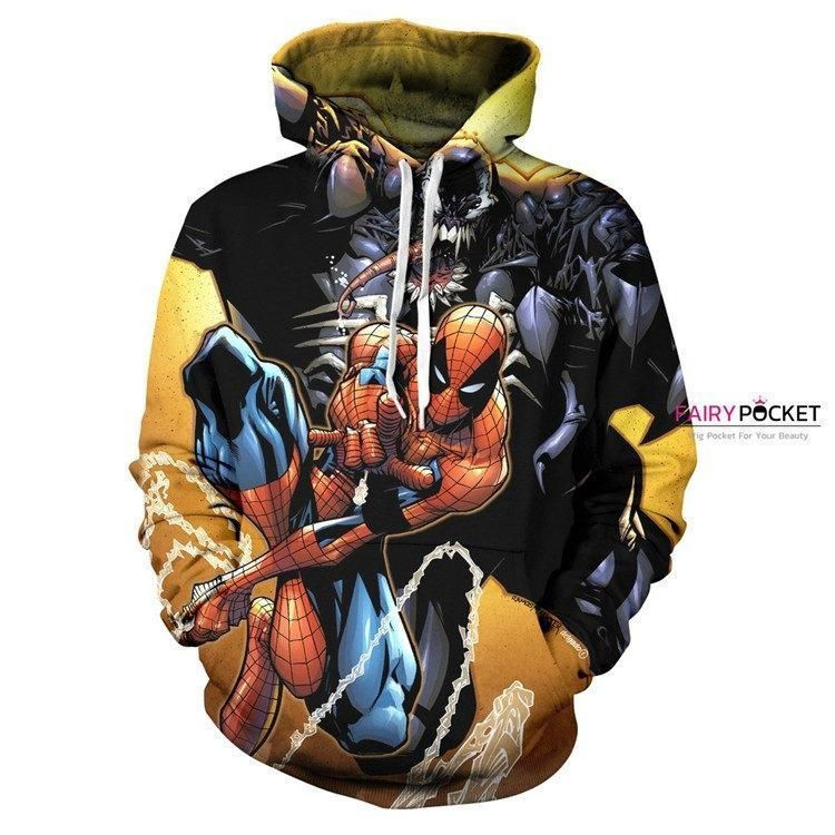 Spider-Man Peter Benjamin Parker Yellow 3D All Over Print Hoodie, Zip Hoodie