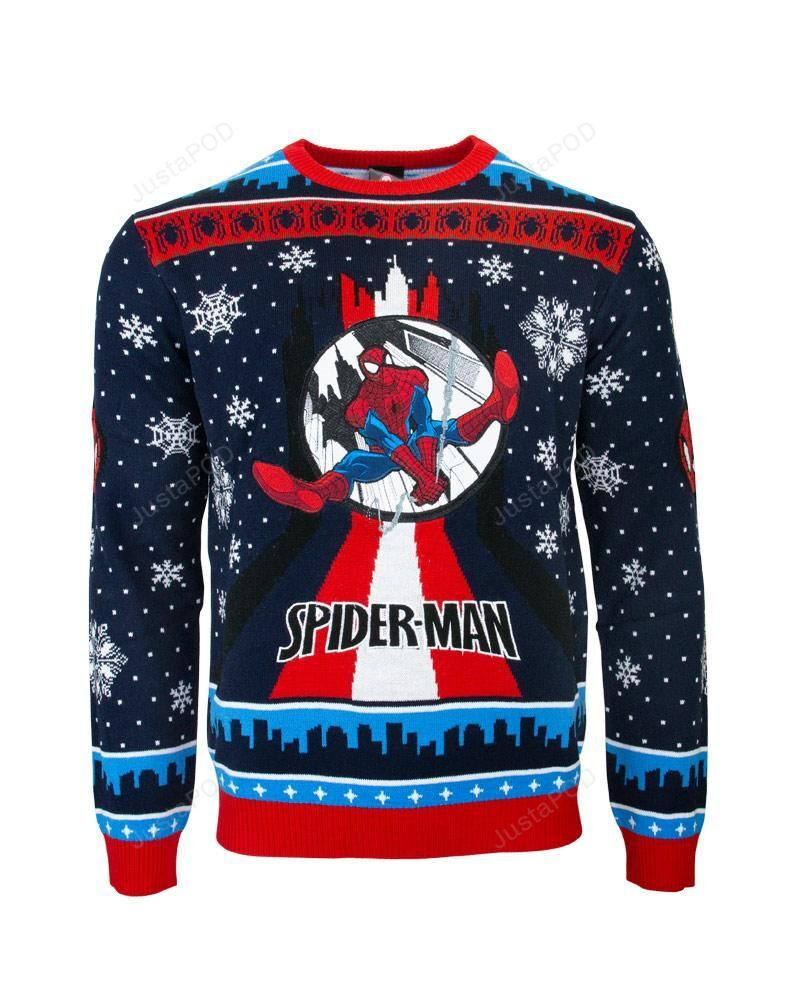 Spider Man Ugly Christmas Sweater Adult 3D Funny Matching for family