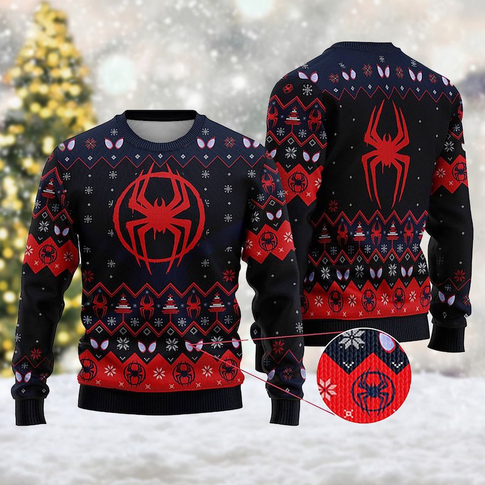 Spider Movie Ugly Christmas Sweater, Xmas Sweatshirt